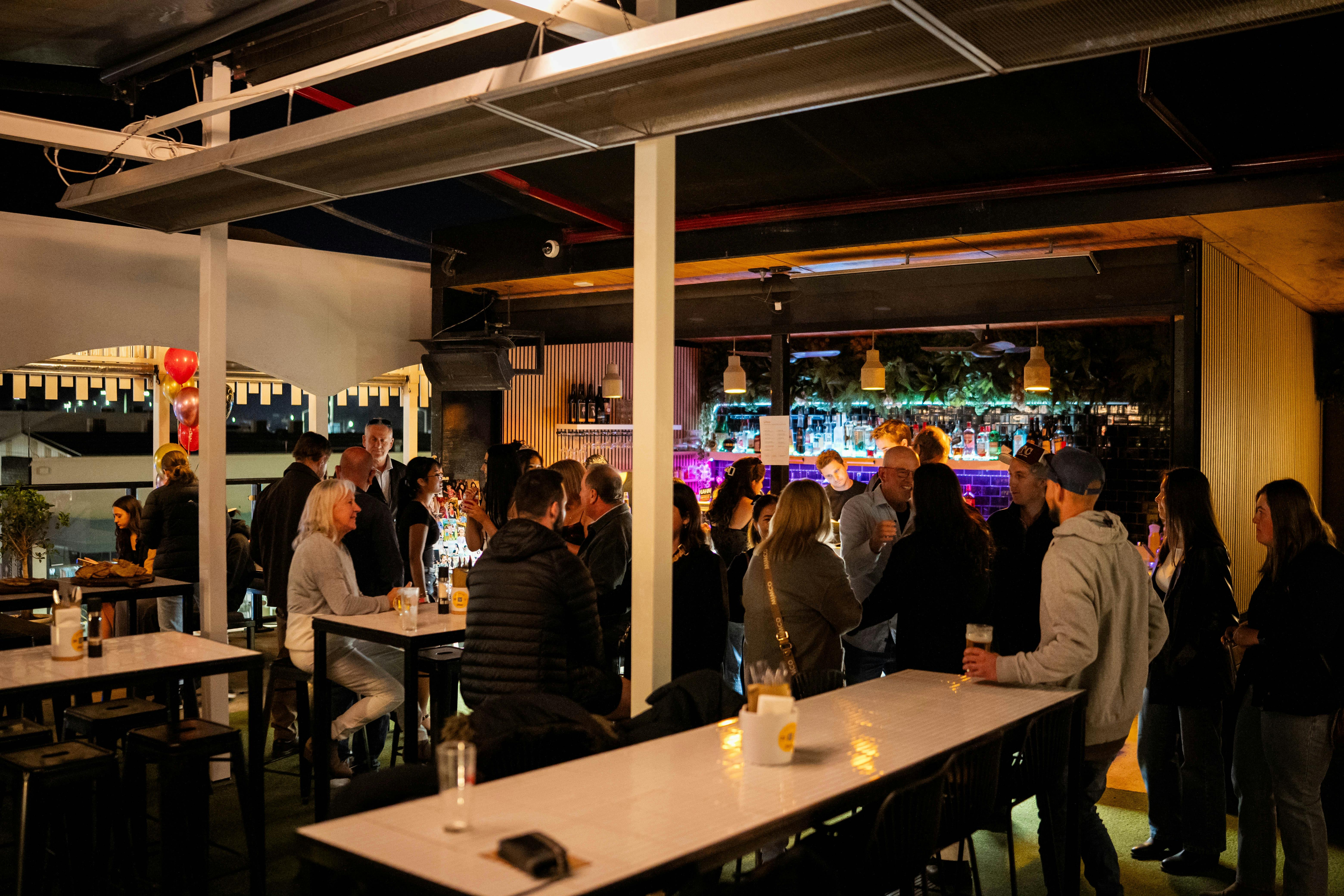 Honey Rooftop tables and bar