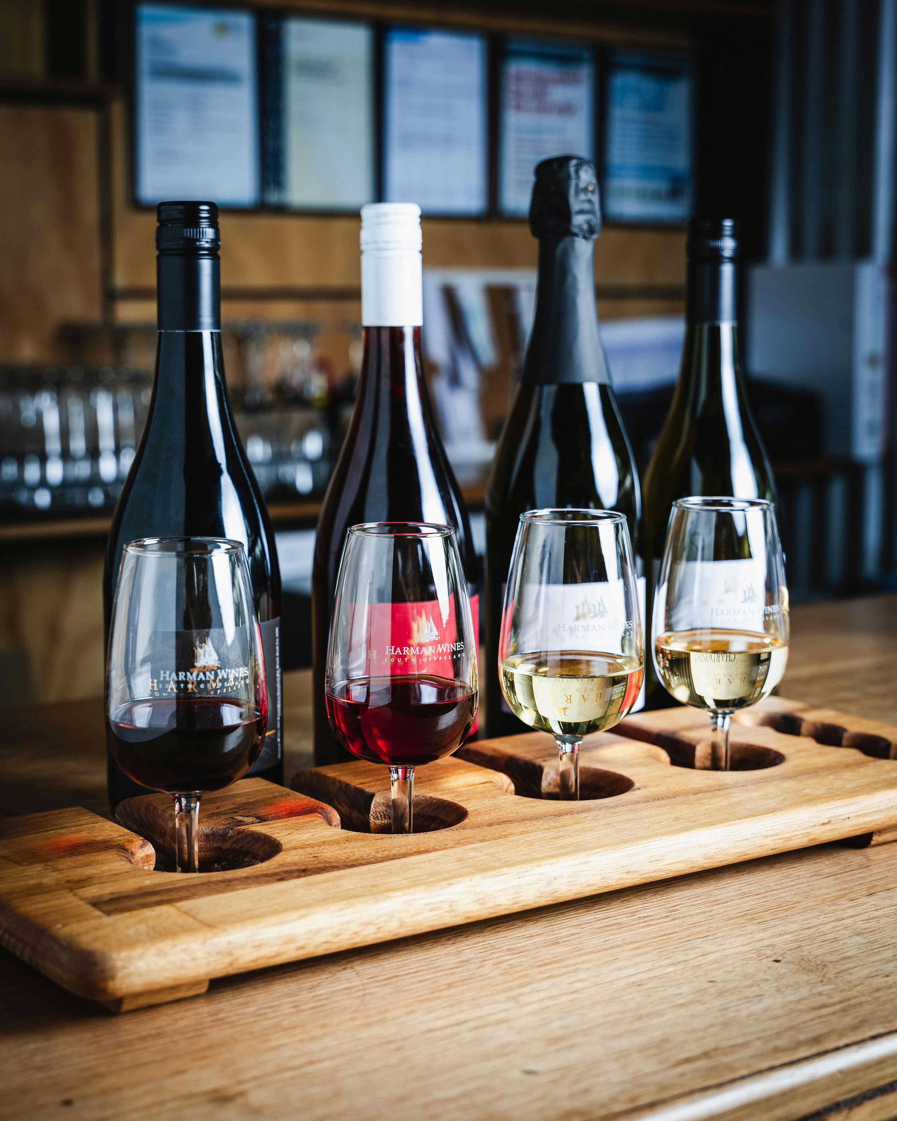 Wine Paddles at Harman Wines Cellar Door