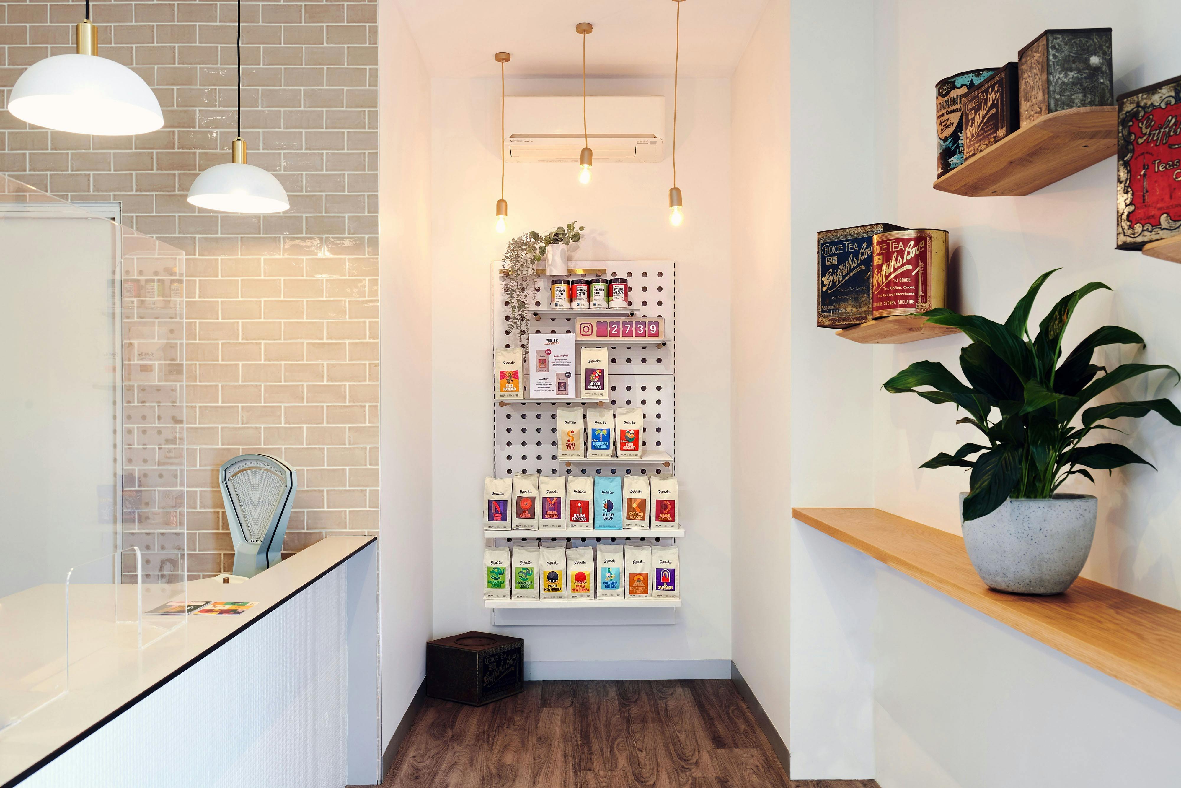 Griffiths Bros. Coffee Roastery Door Bean Store