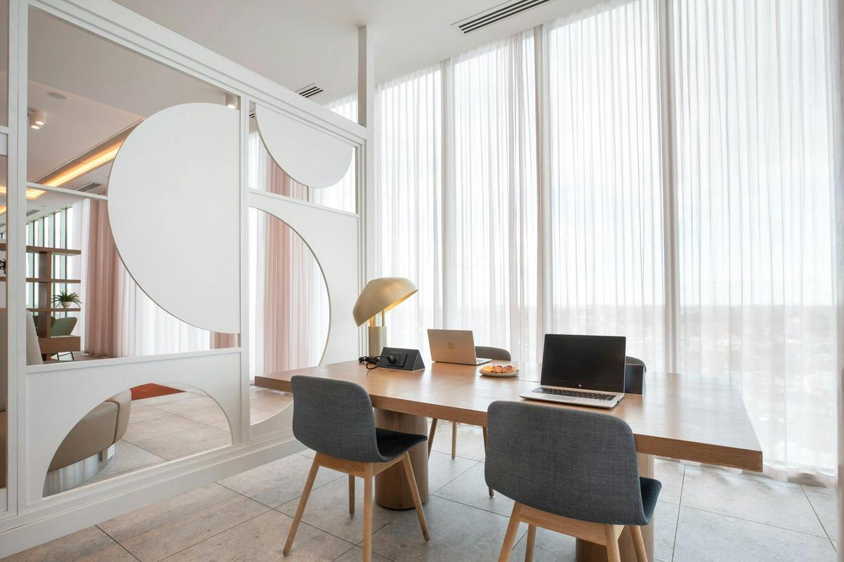 There is plenty of space to work in our open lobby