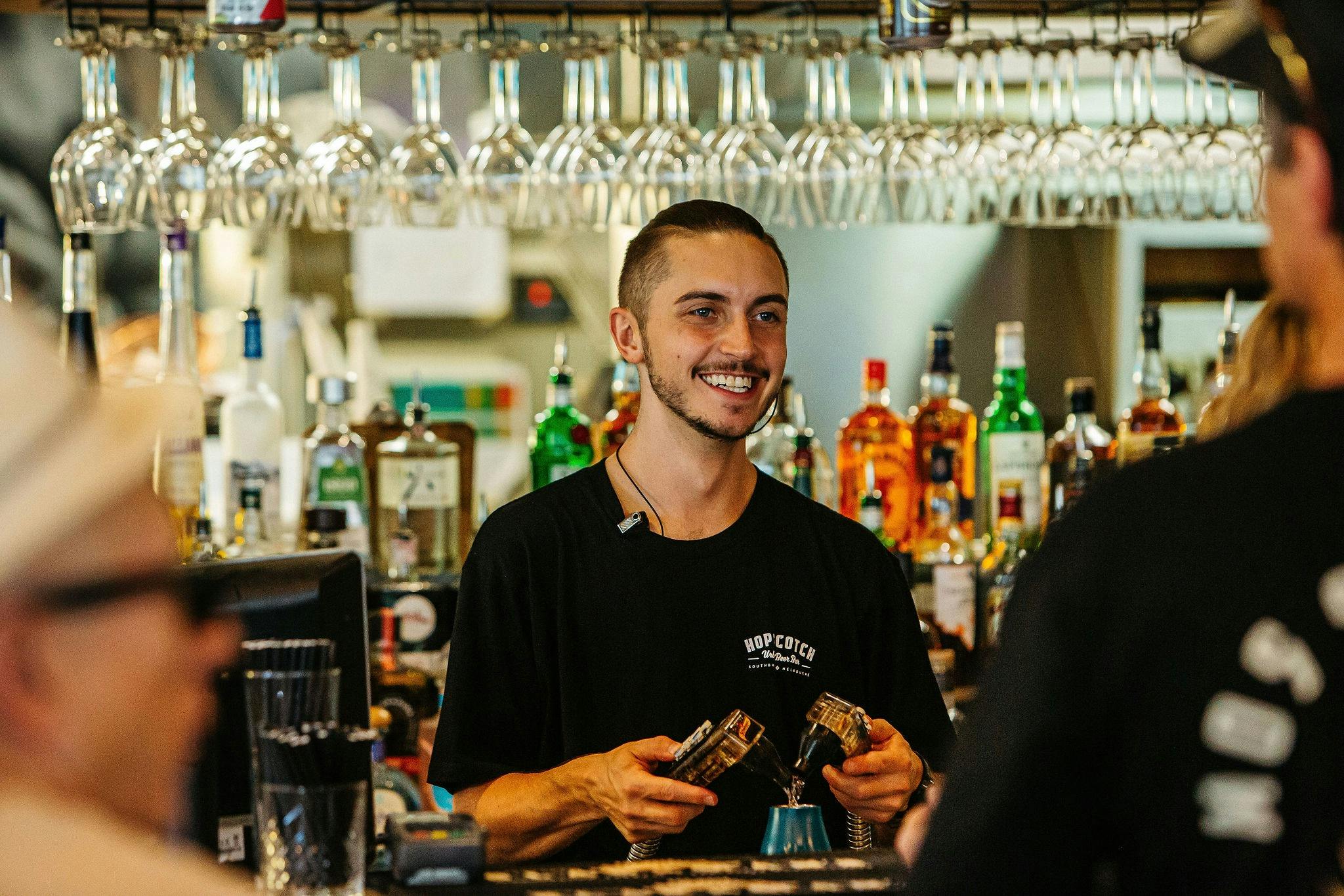 Over 30 different beers and 4 cocktails on tap