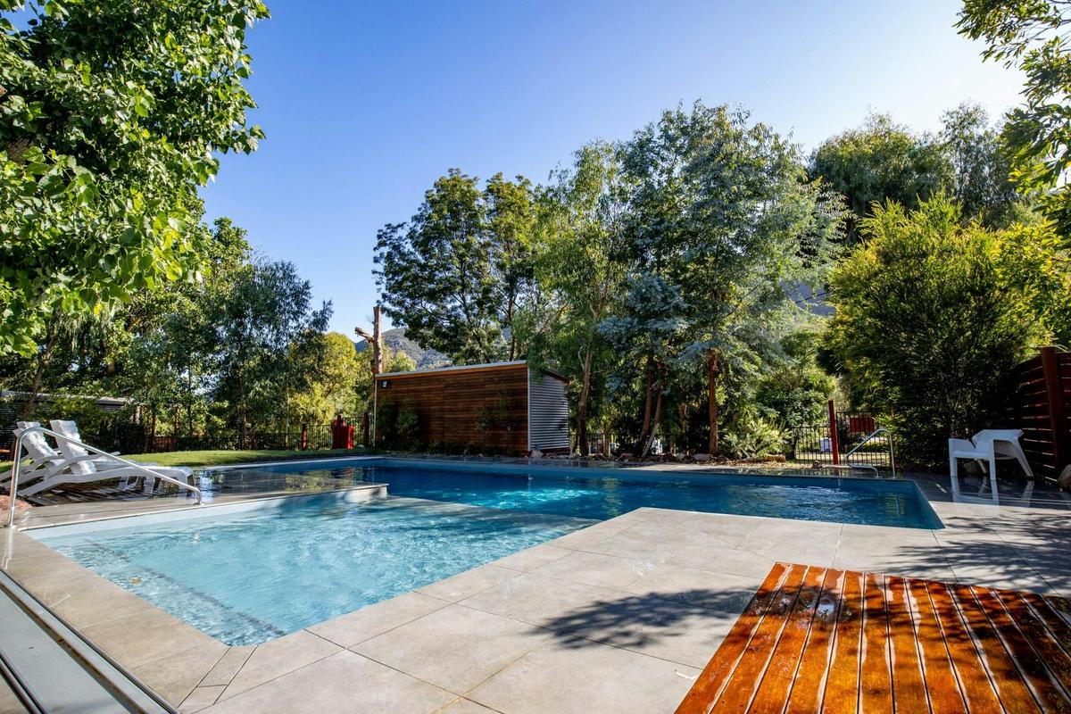 Woodfire heated pool