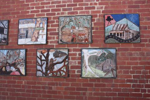 High Country Huts Ceramic Murals