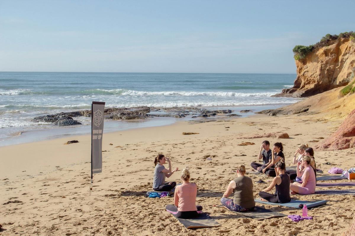 A relaxing beach yoga class where the sounds of the ocean help you drop in a little deeper.