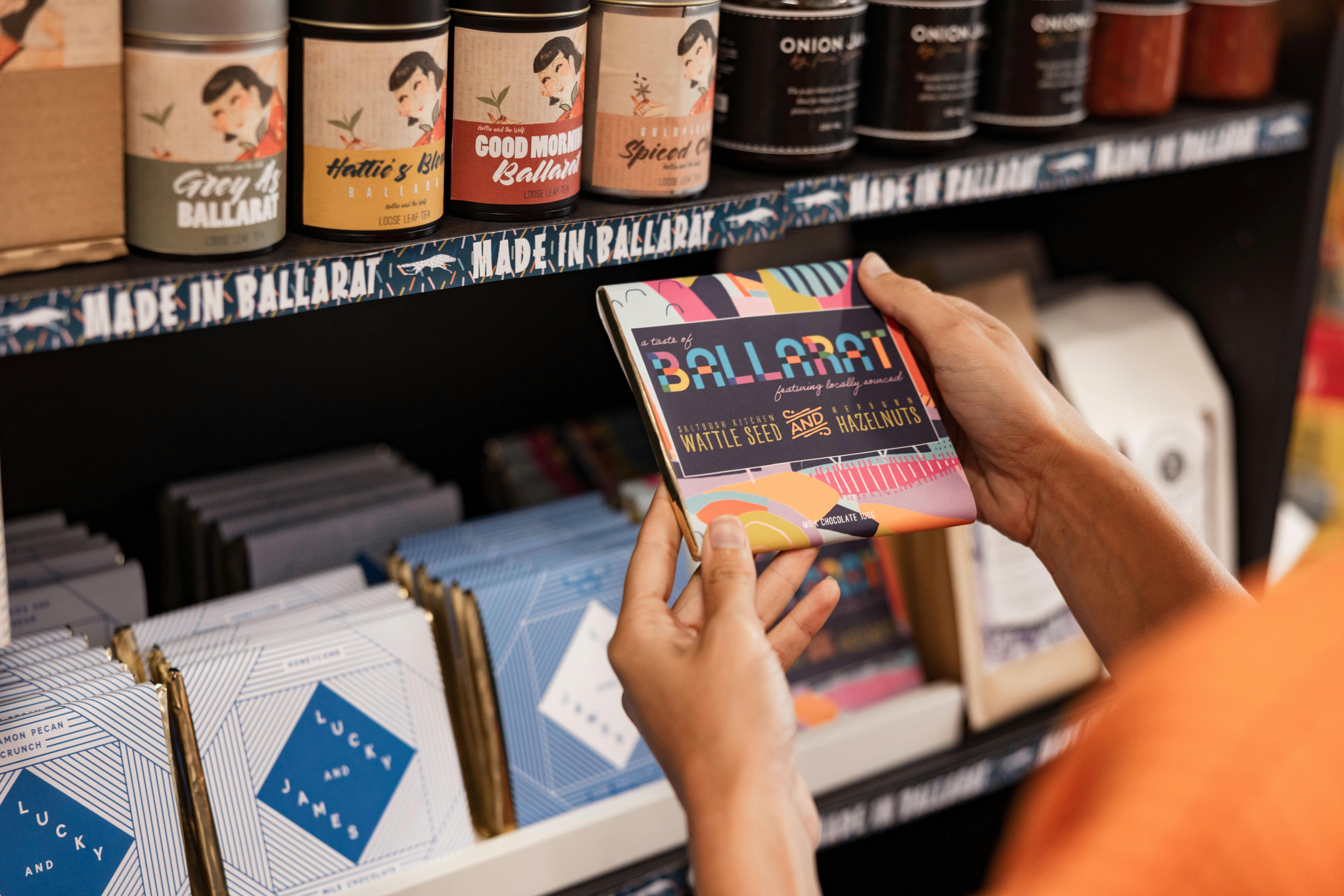 Hattie and the Wolf stock many exclusive, locally made products.