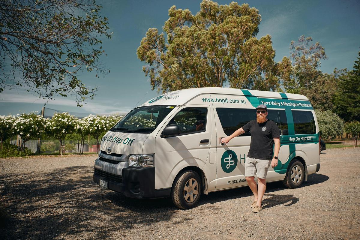Hop It Bus at winery