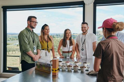Guests tasting chocolate