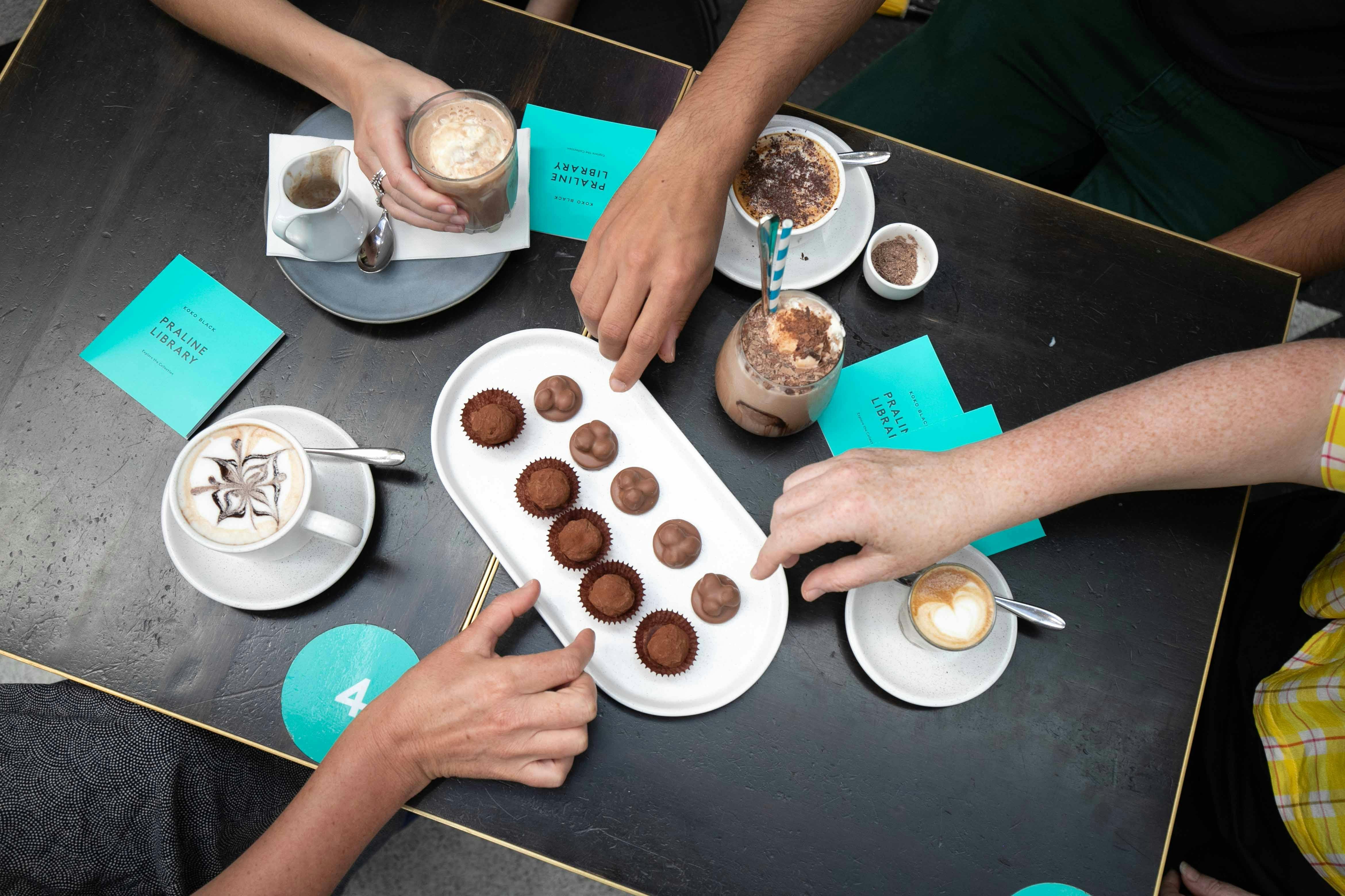 Enjoy a hot beverage and some tastings