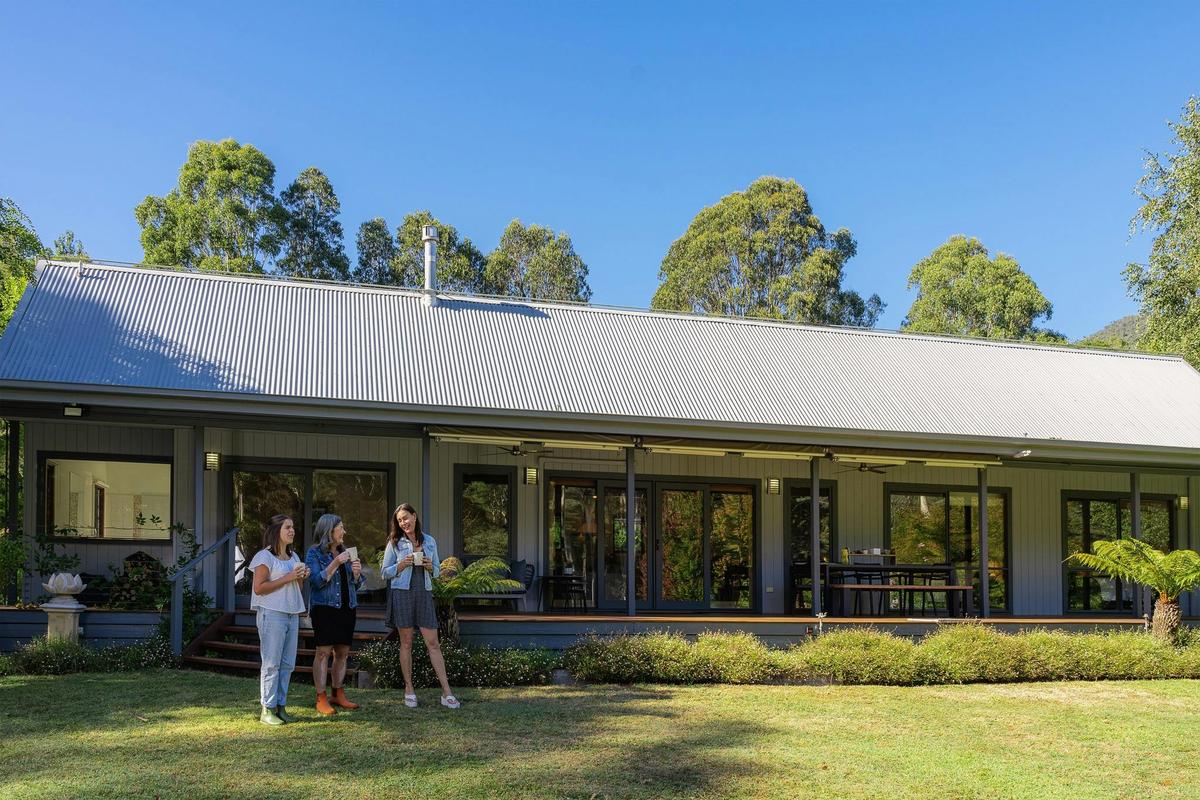 Guests enjoying the view at Hume House Merrijig