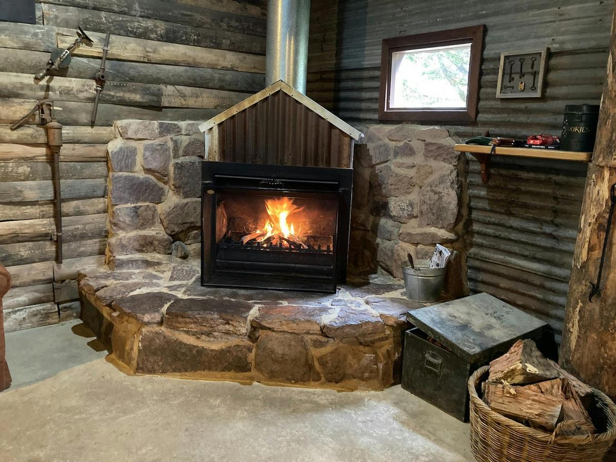 The Stables fireplace