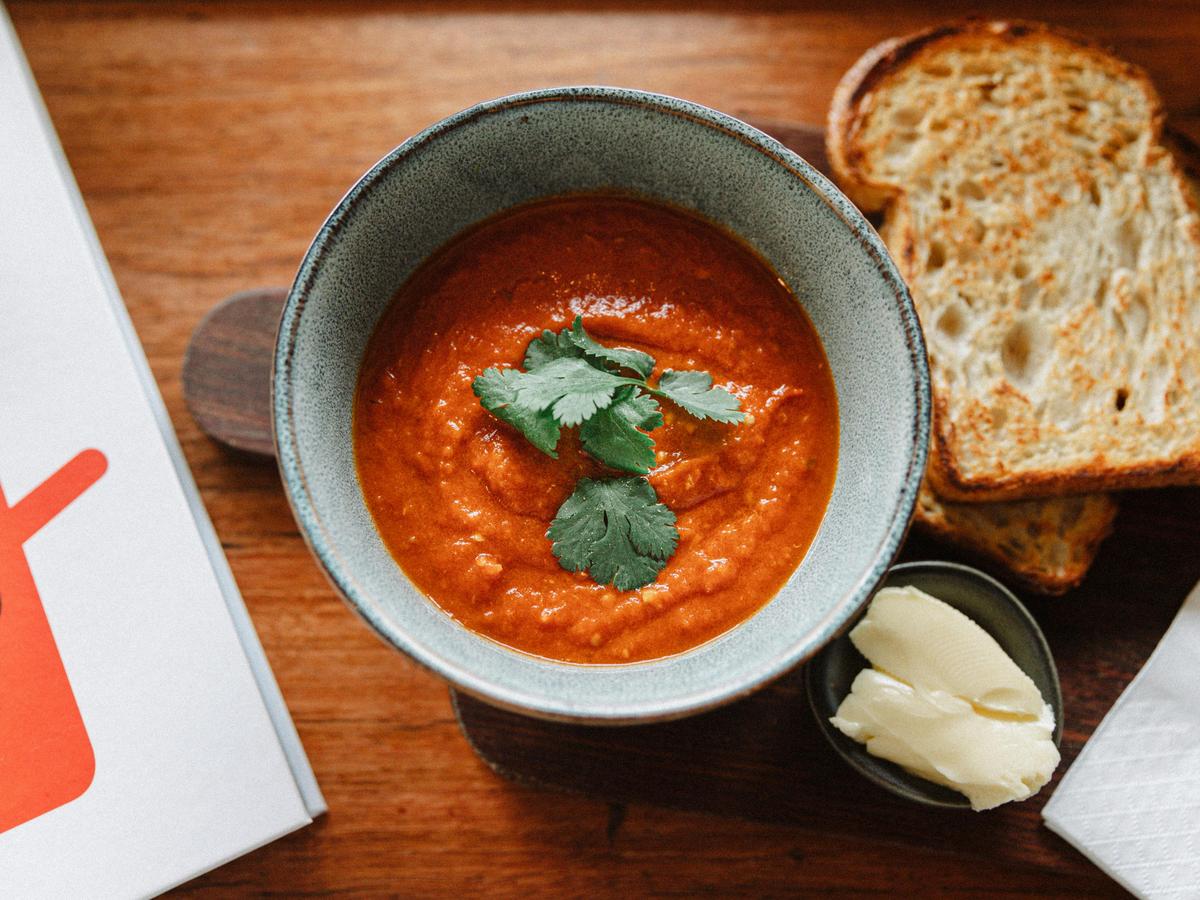 Hot soups to warm you up on a chilly day! Flavours change weekly.