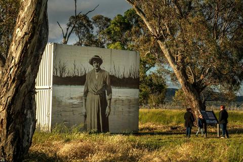 Hilda Bain Mural - Winton Wetlands