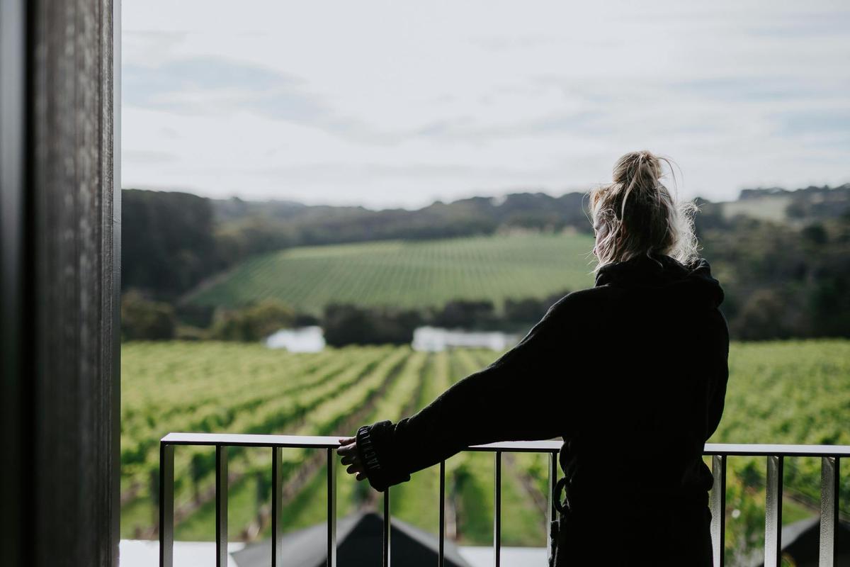 Indulge in our Pinot Noir whilst overlooking the Pinot Noir Vines