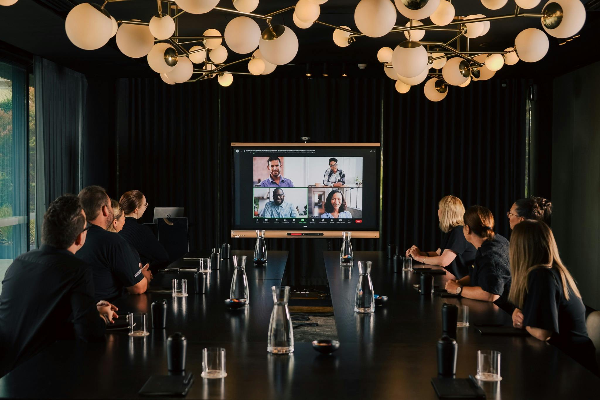Event Space with floor to celing natural light - perfect for Corporate Meetings and Private events.