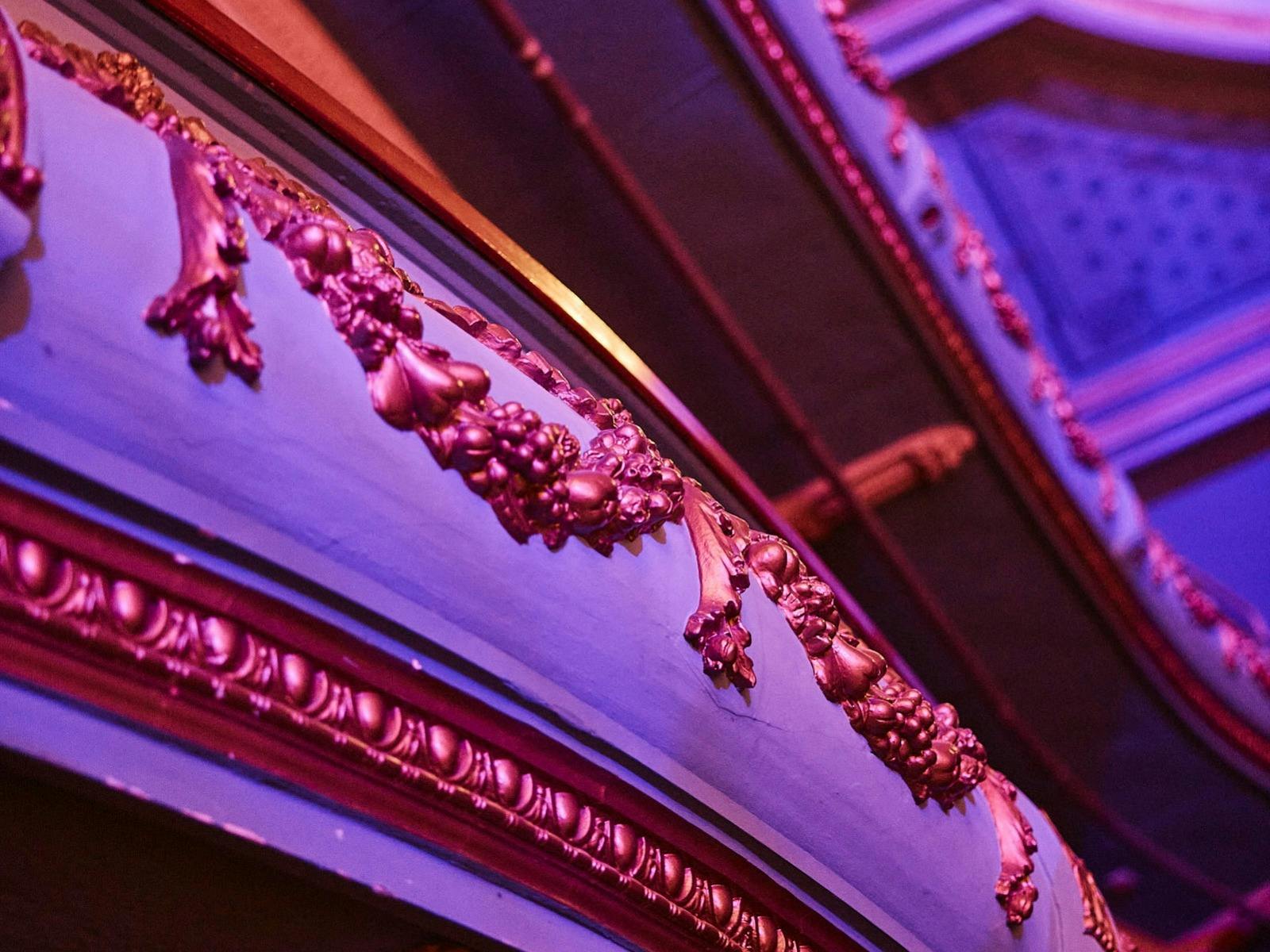 The ornate balconies