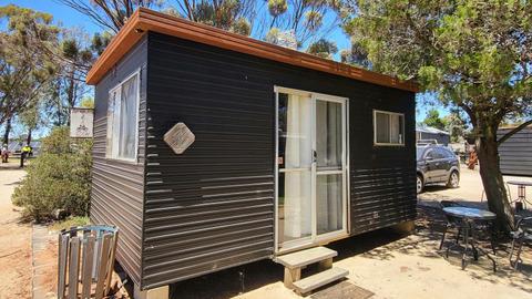 Cozy Cabin 1 surrounded by natural scenery at Kangaroo Lake Hotel Motel Accommodation