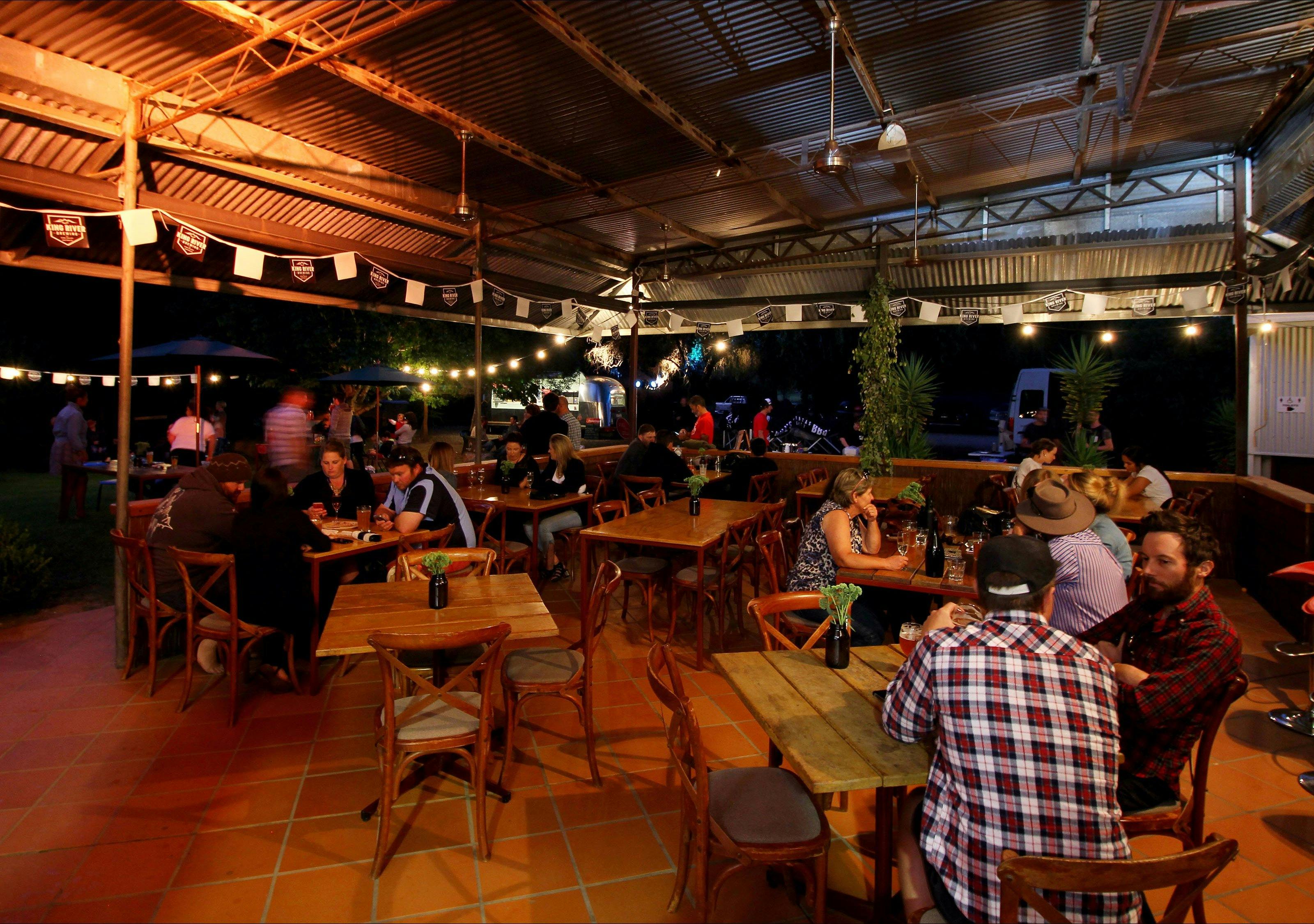 Dusk in the alfresco area