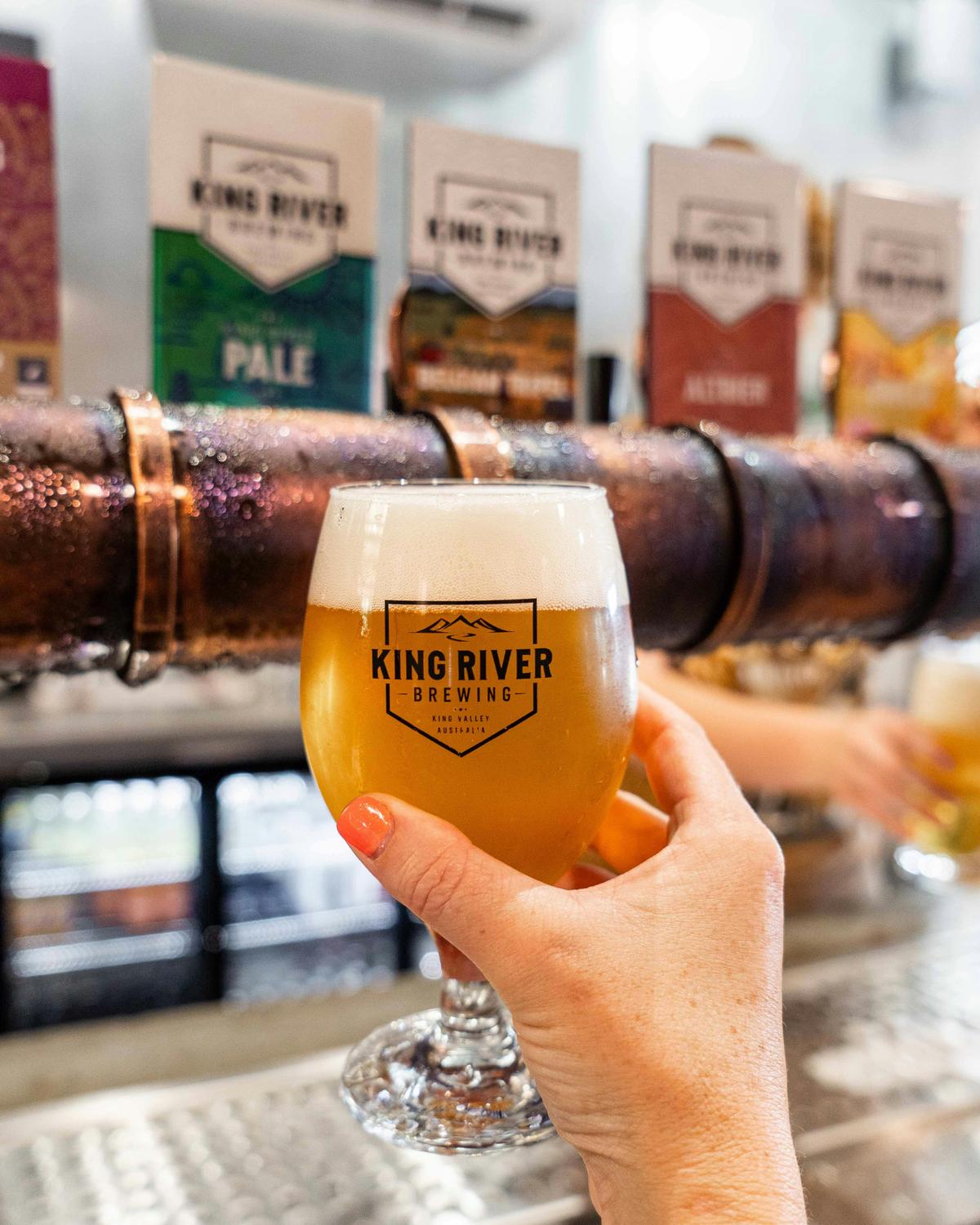 Freshly poured beer