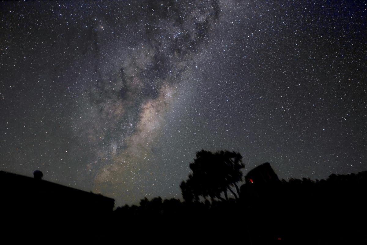 The night sky with our glorious Milky Way as viewed from our observing area