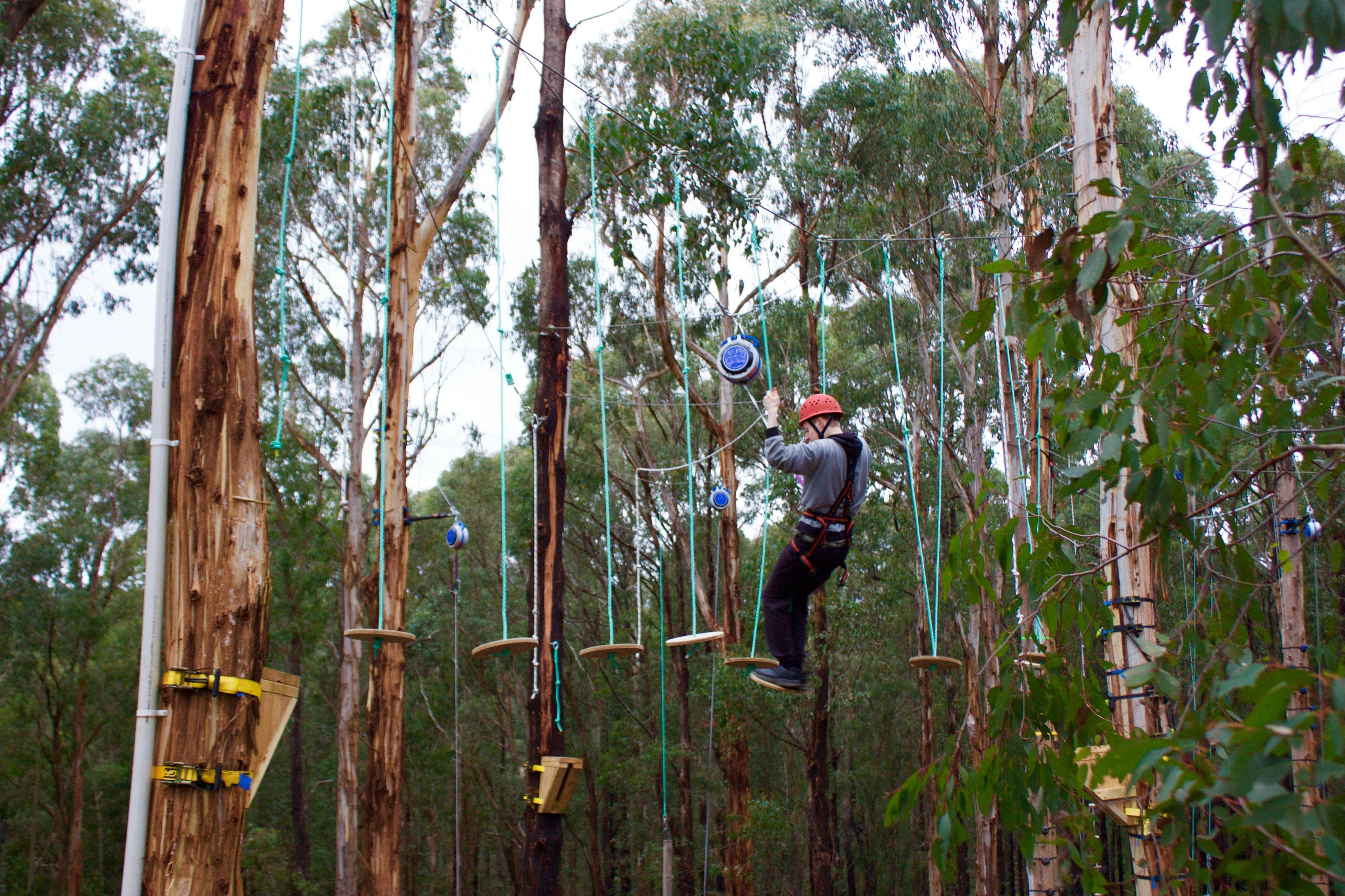 One of our many tree top experiences available to camp visitors