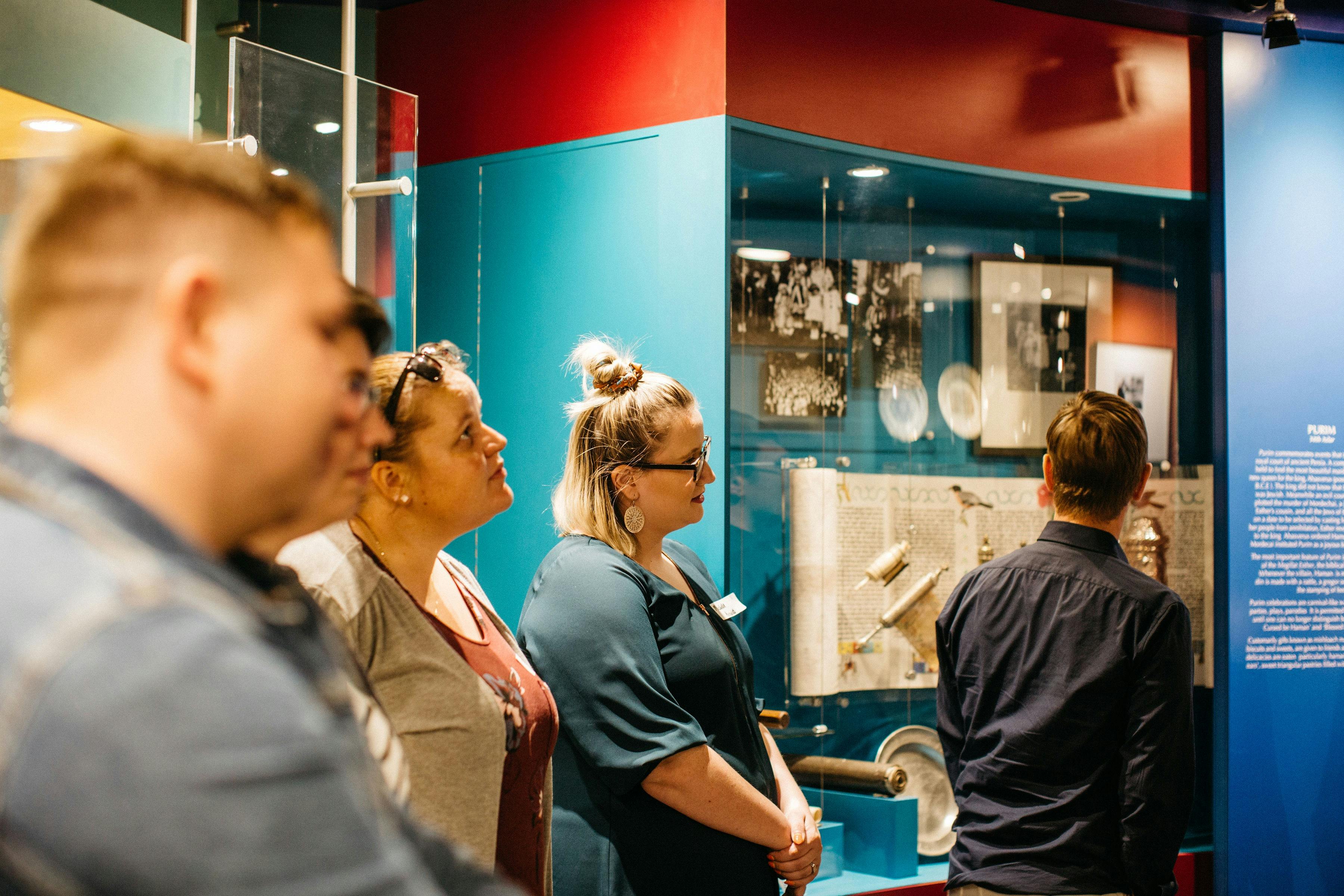 Teachers on a guided tour of the Jewish Year gallery, Jewish Museum of Australia