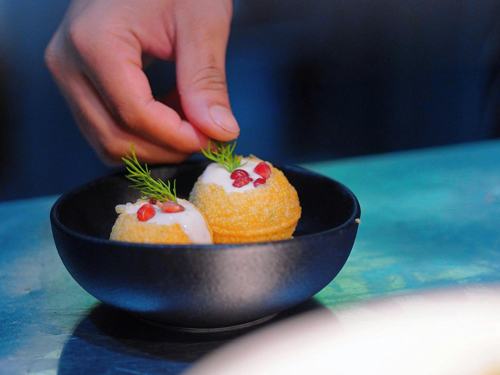 Famous street food, now at ISH. Try Dahi Puri