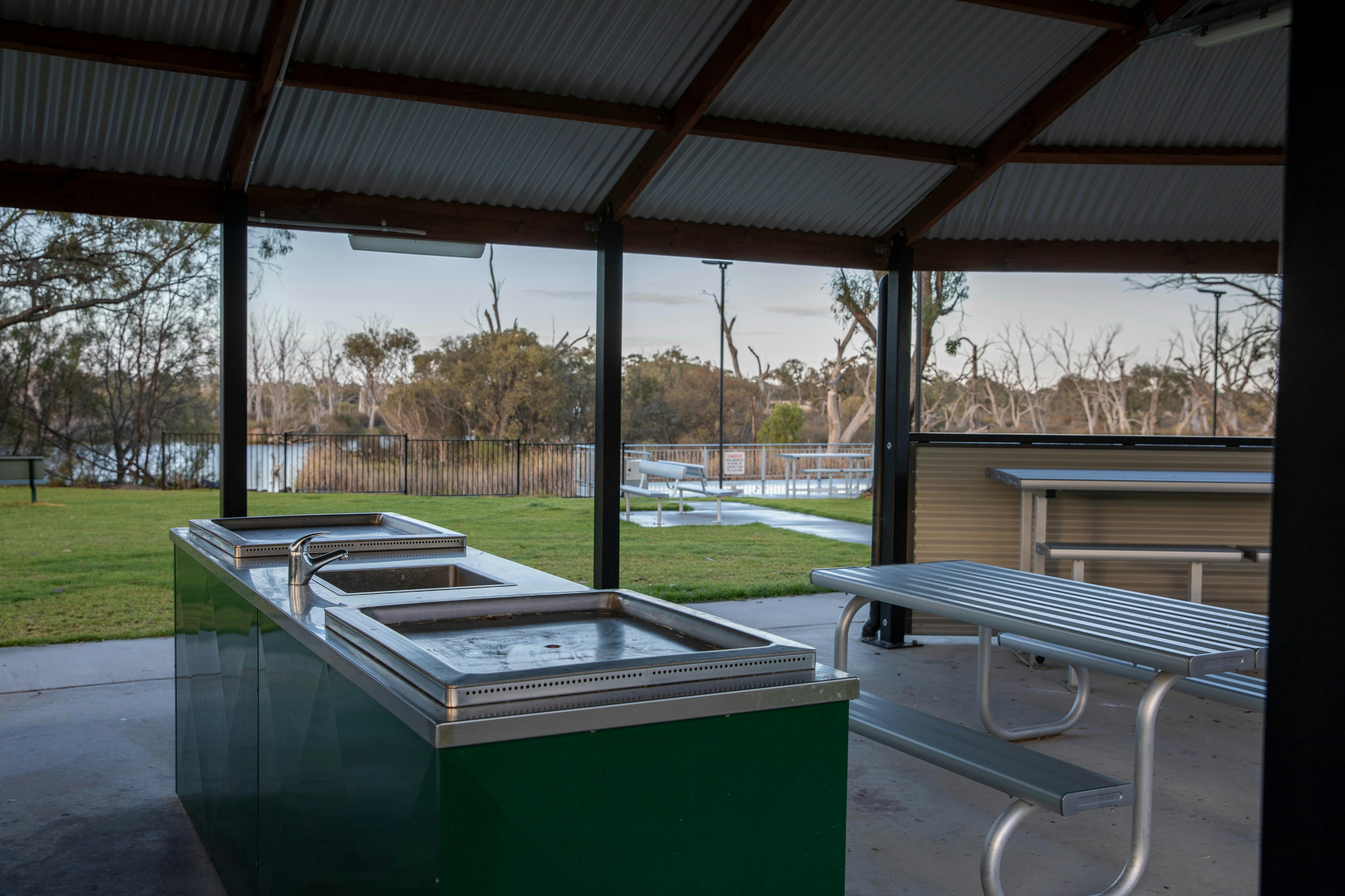 Jeparit riverfront precinct BBQ shelter