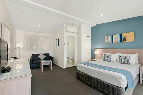 Desk and sitting area