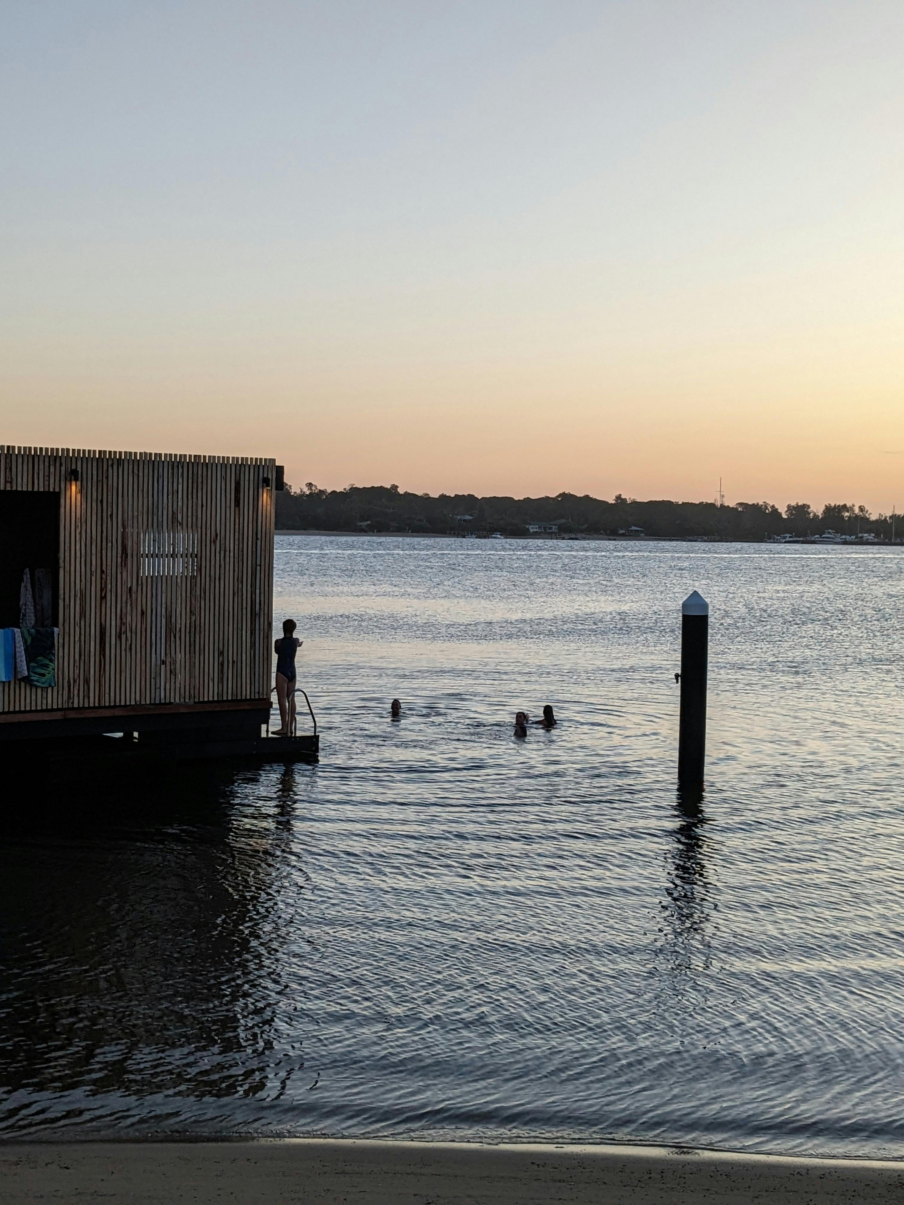 Cooling off in the lake