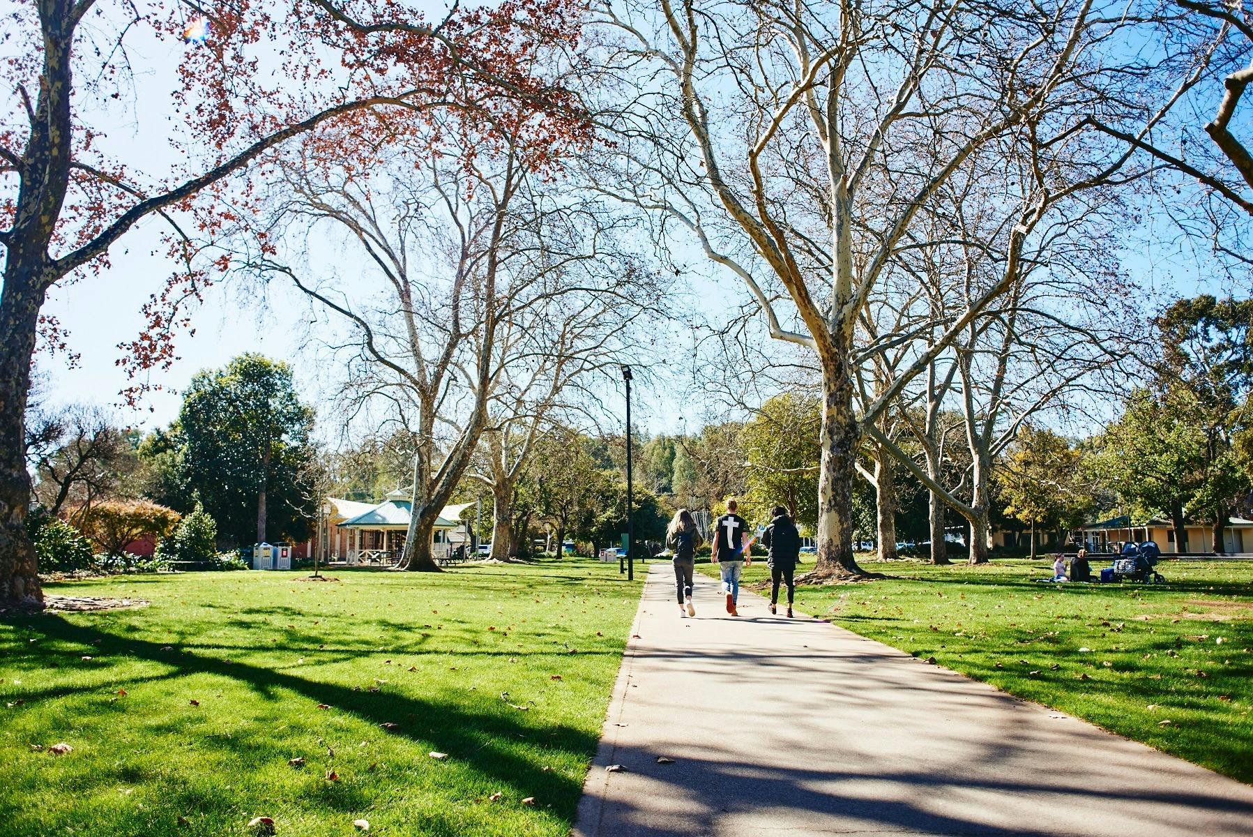 Walking through the gardens