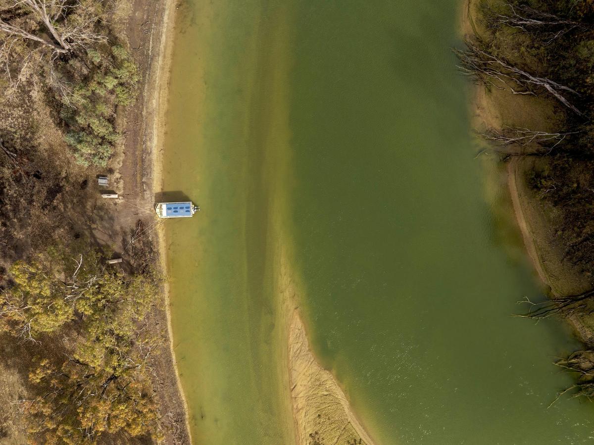 Kingfisher boat on Dhungala (Murray River) in Ramsar-listed Barmah Forest.
