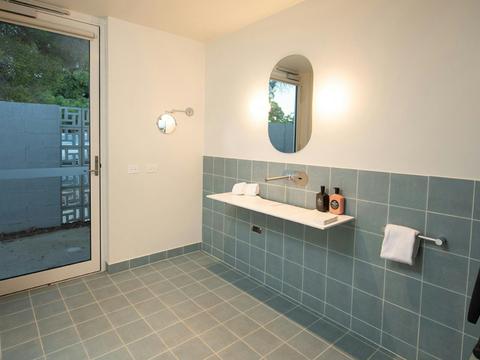 sink, taps, mirror in the Kar-Rama Super Easy Access Room