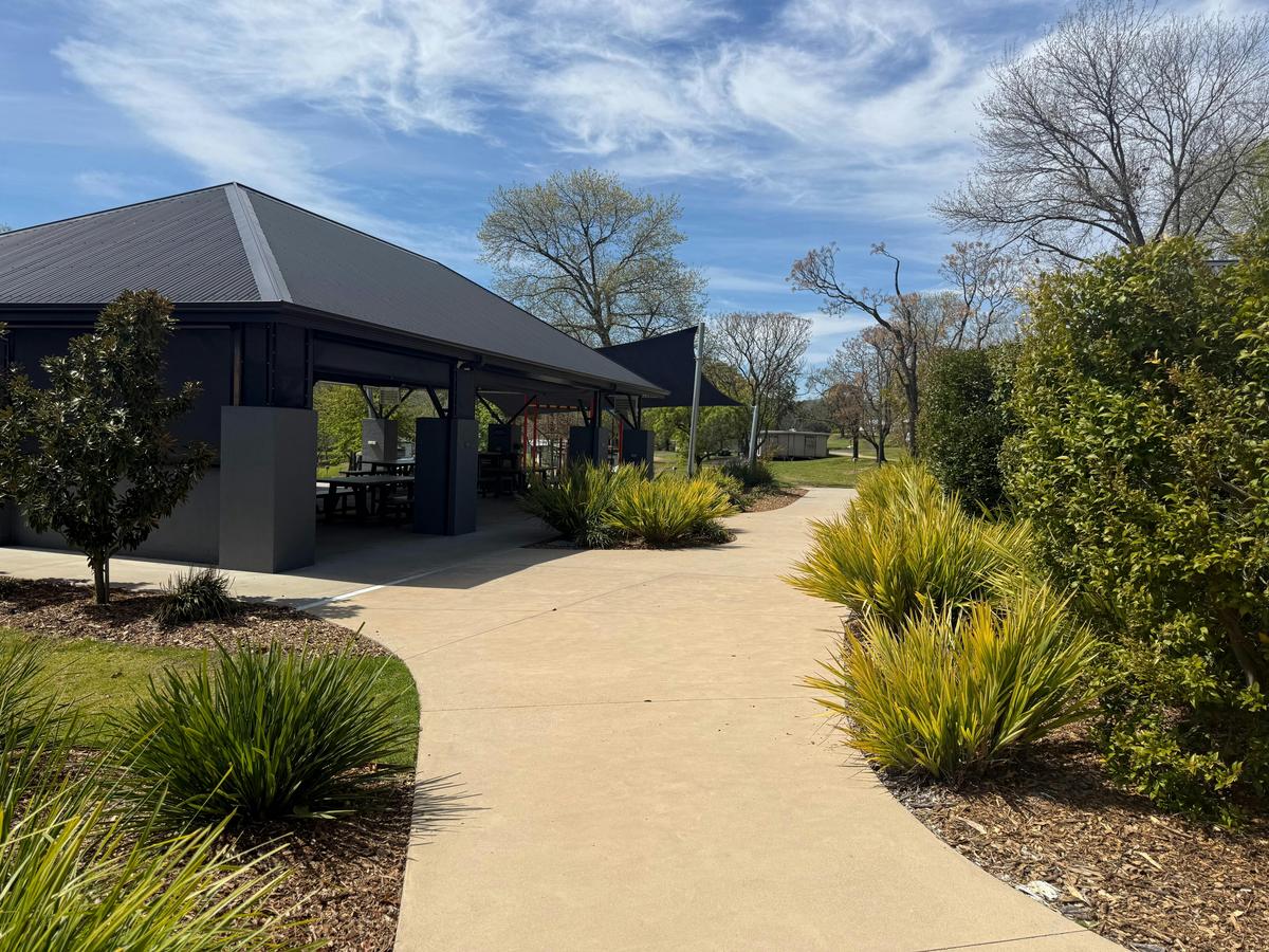 Gardens surrounding the camp kitchen and amenities