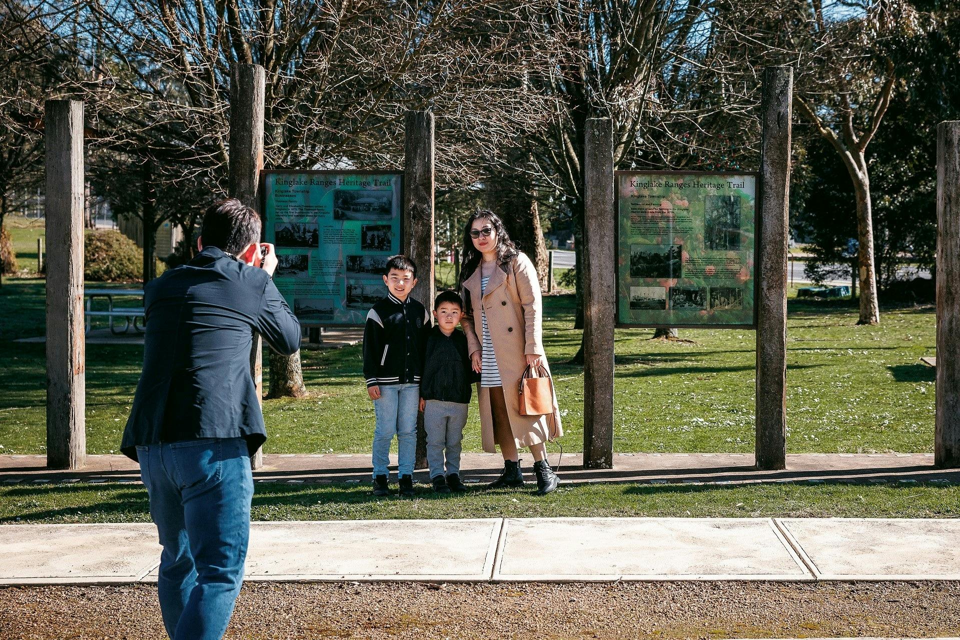 Family at  Kinglake Heritage Trail
