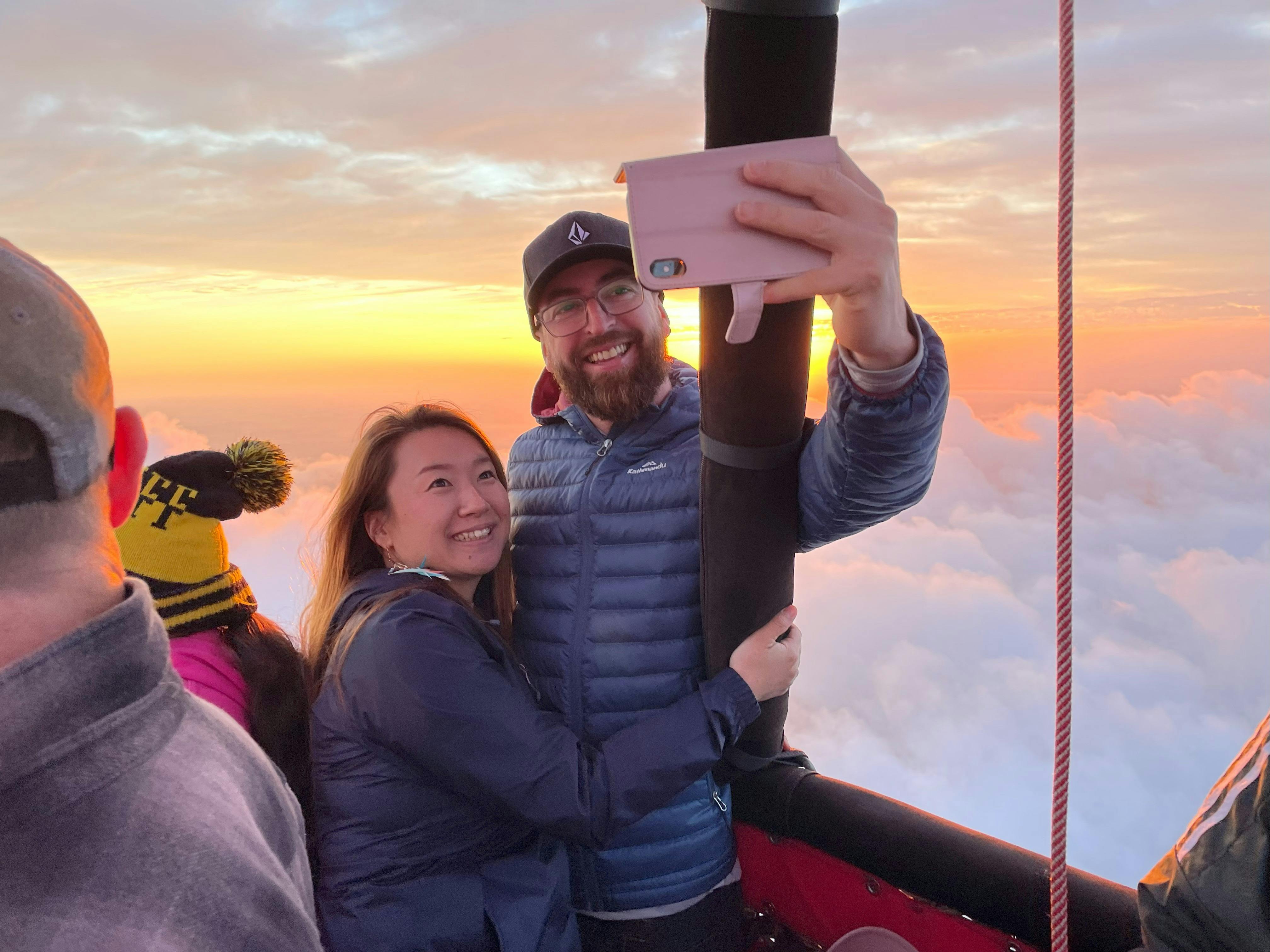 Romantic balloon ride