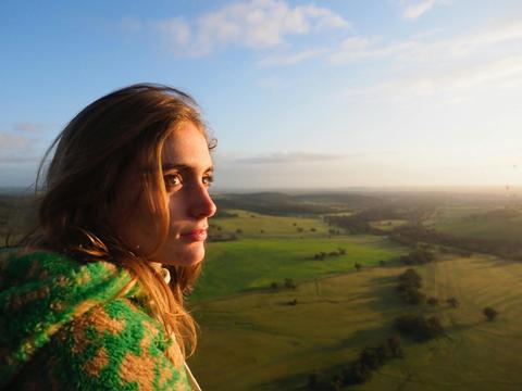 enjoying the views flying in Yarra Valley