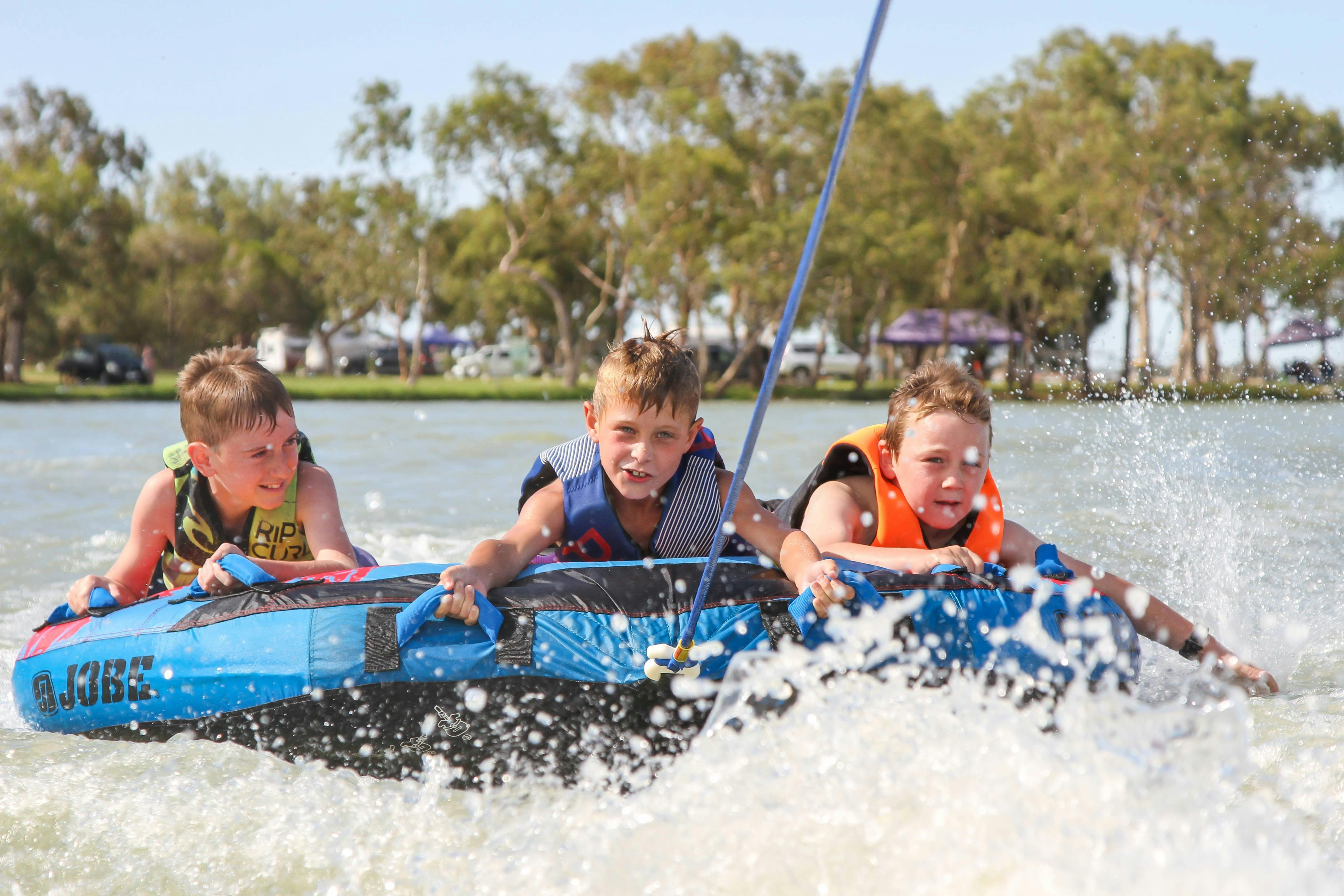 Biscuit fun on Lake Charm