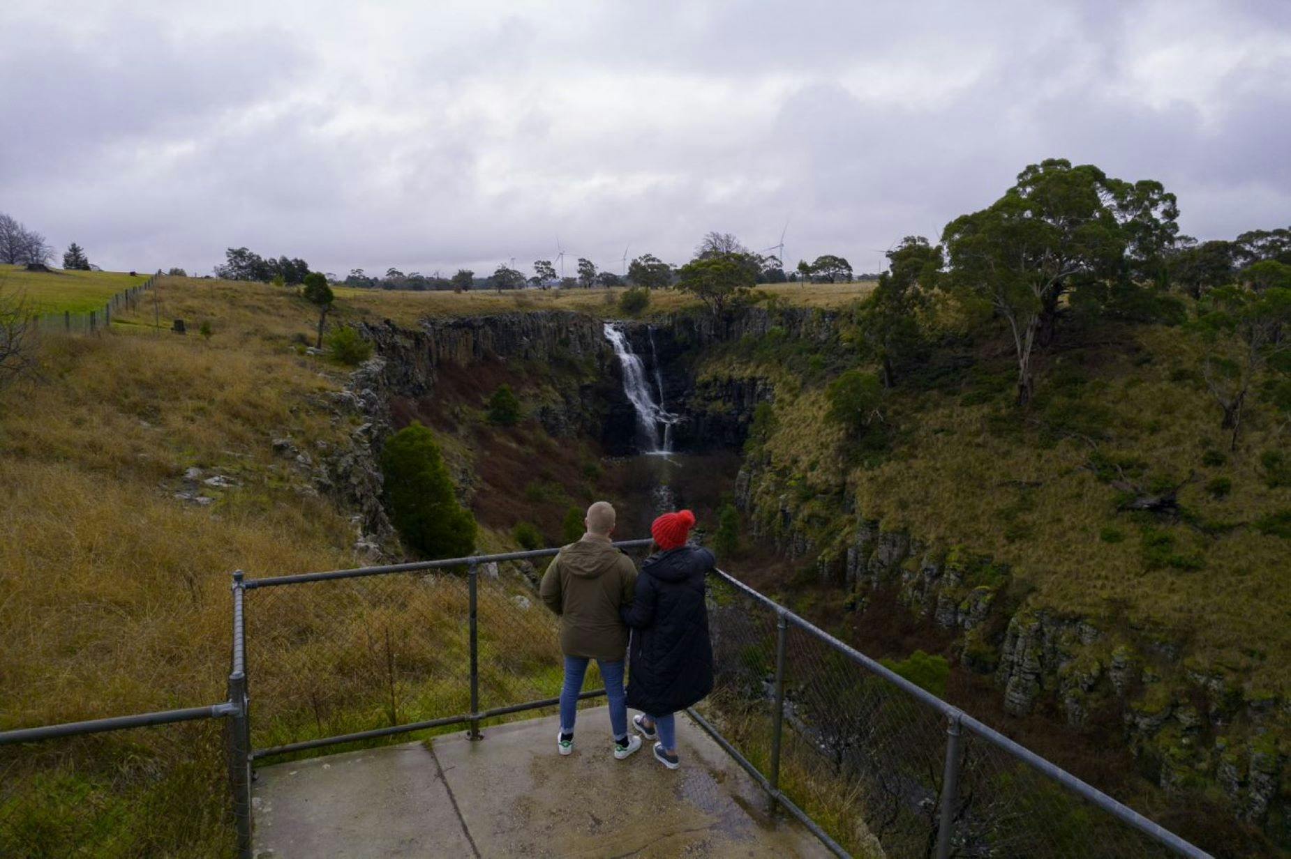 Two people at Lal Lal Falls