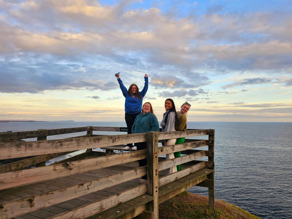 people smiling at the Lookout
