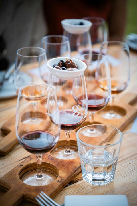 Wine tasting at Green Olive