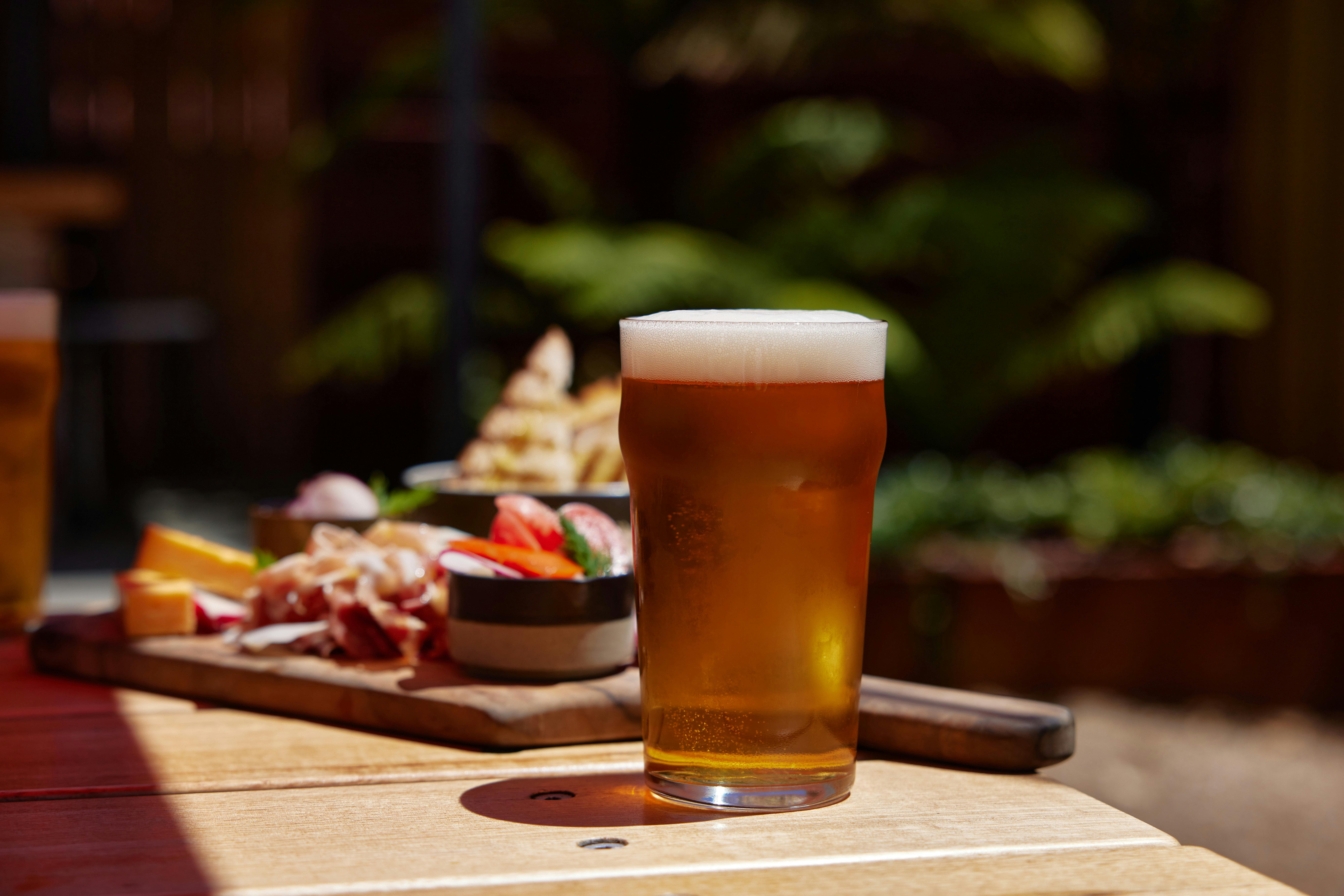 Cold beer and charcuterie