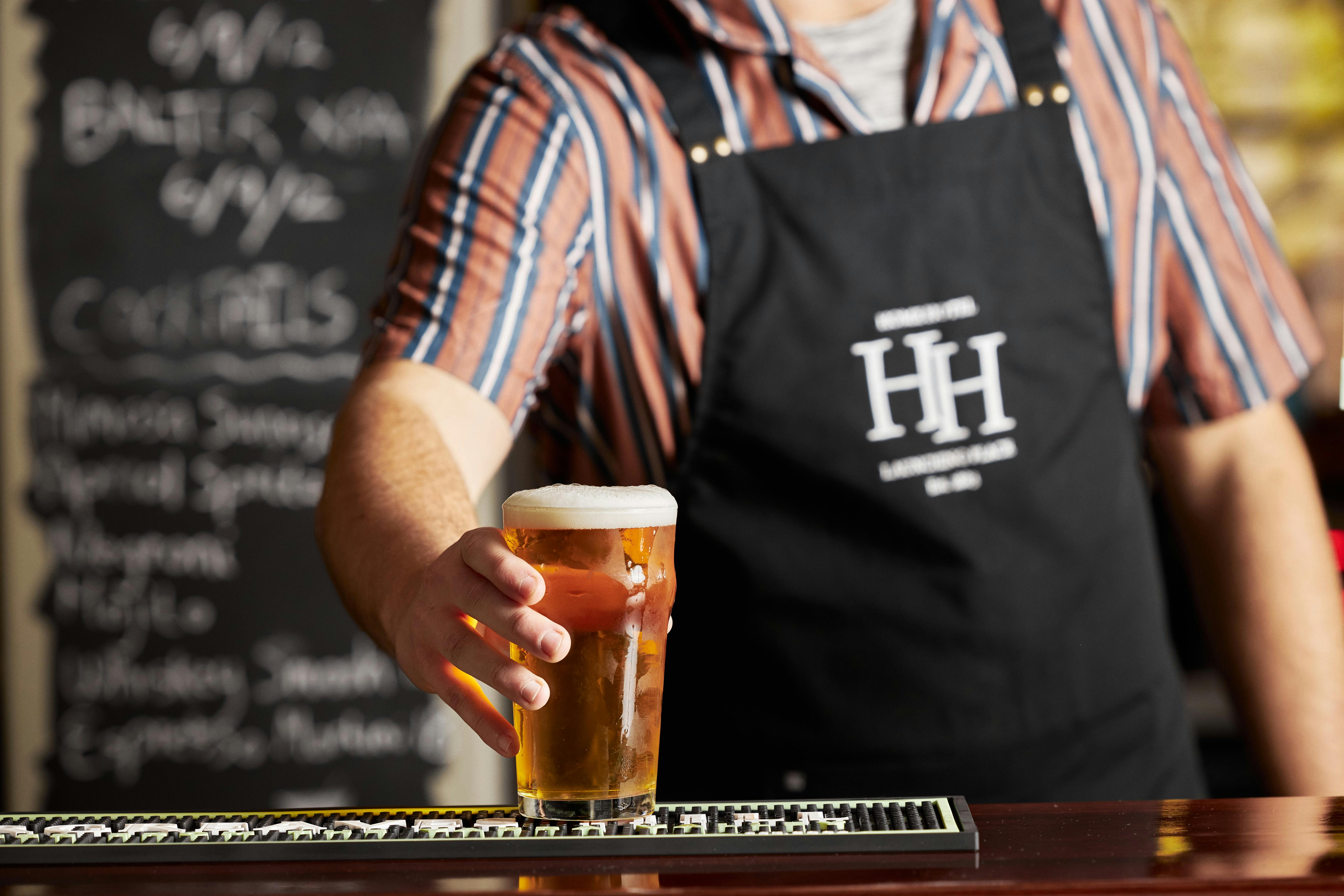 Launching Place Home Hotel's cold beer being served