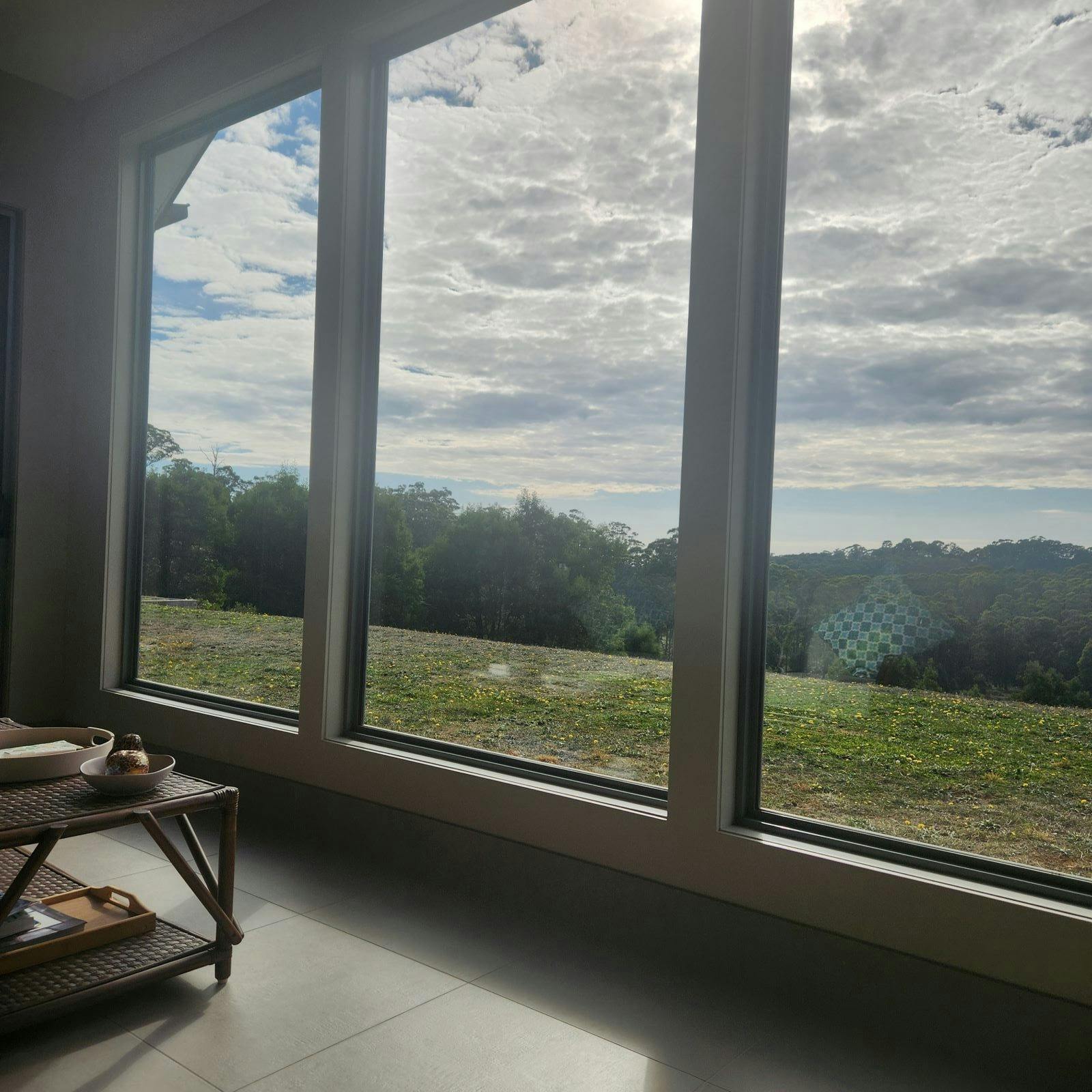 Forest Bathing - your own private sunset framed by floor-to-ceiling windows