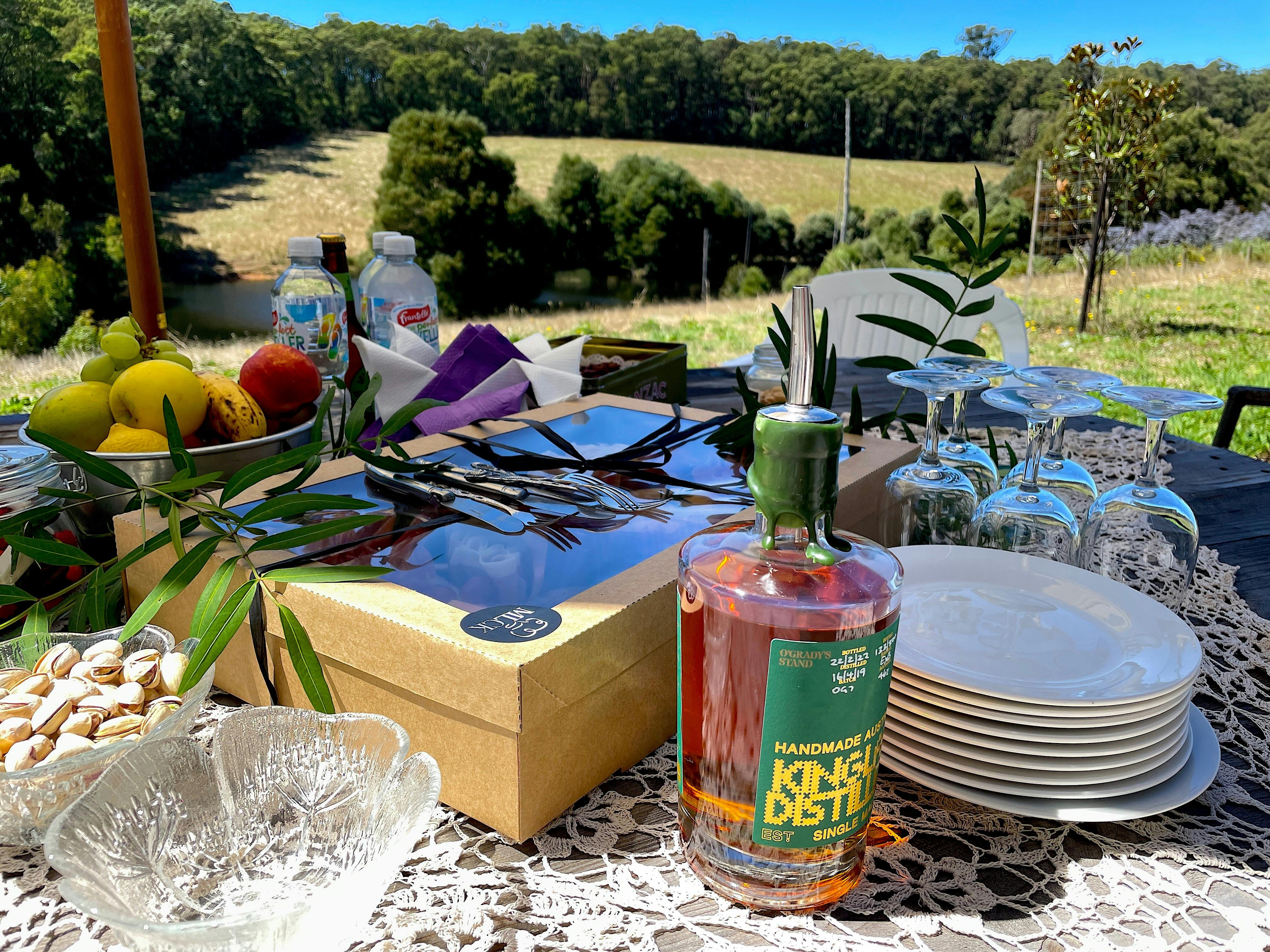 Gold Service at distillery