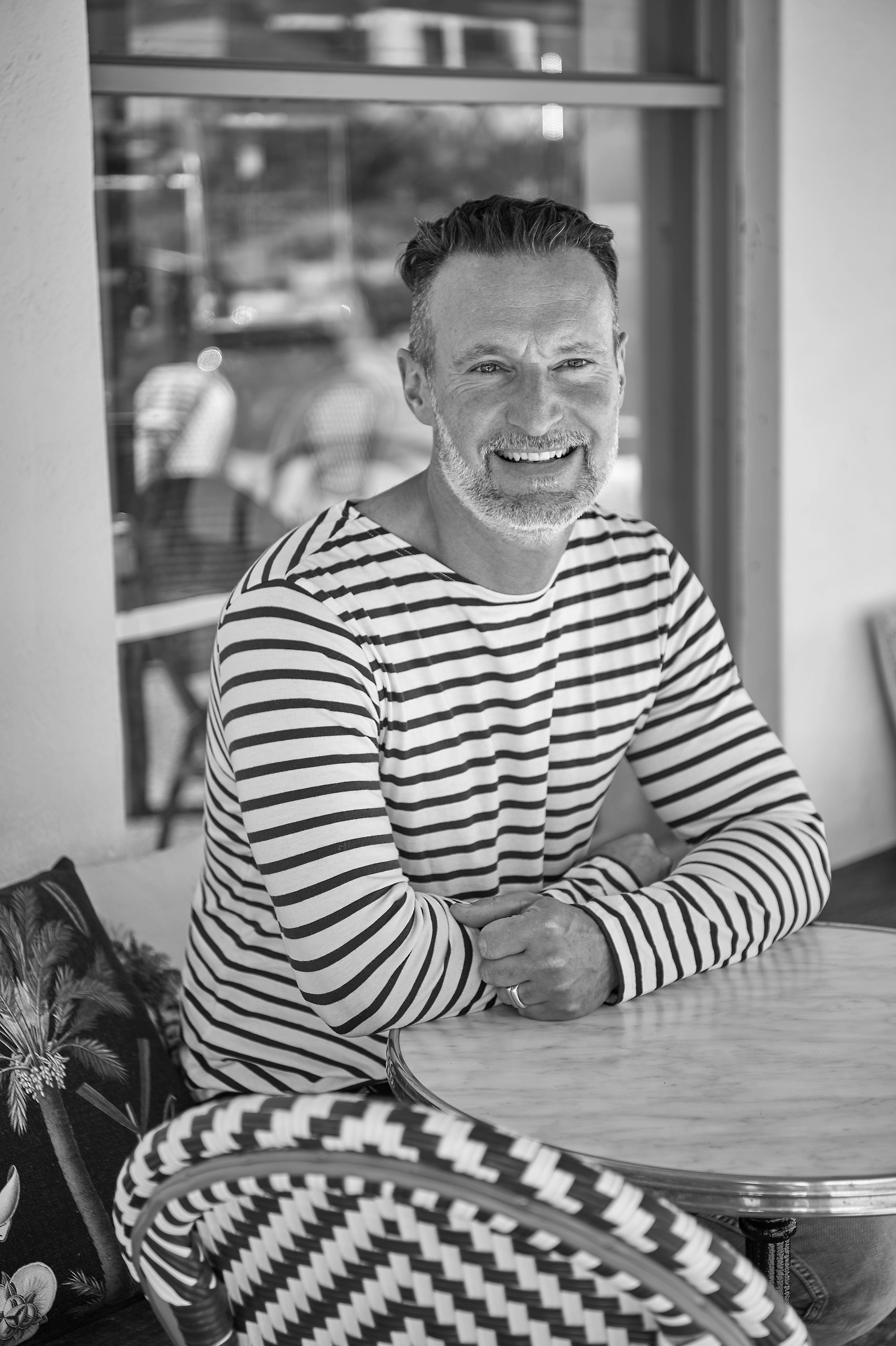 Loïc on the terrasse.