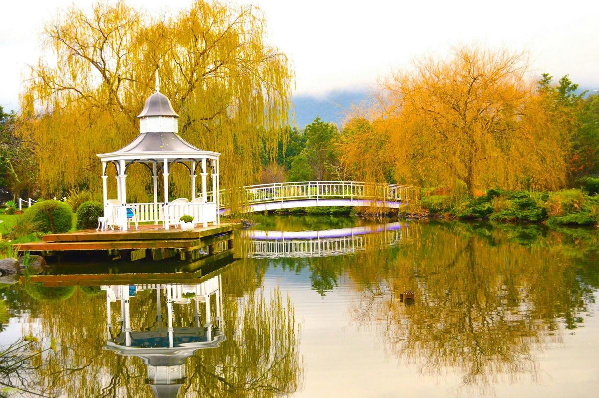 Gazebo on private lake