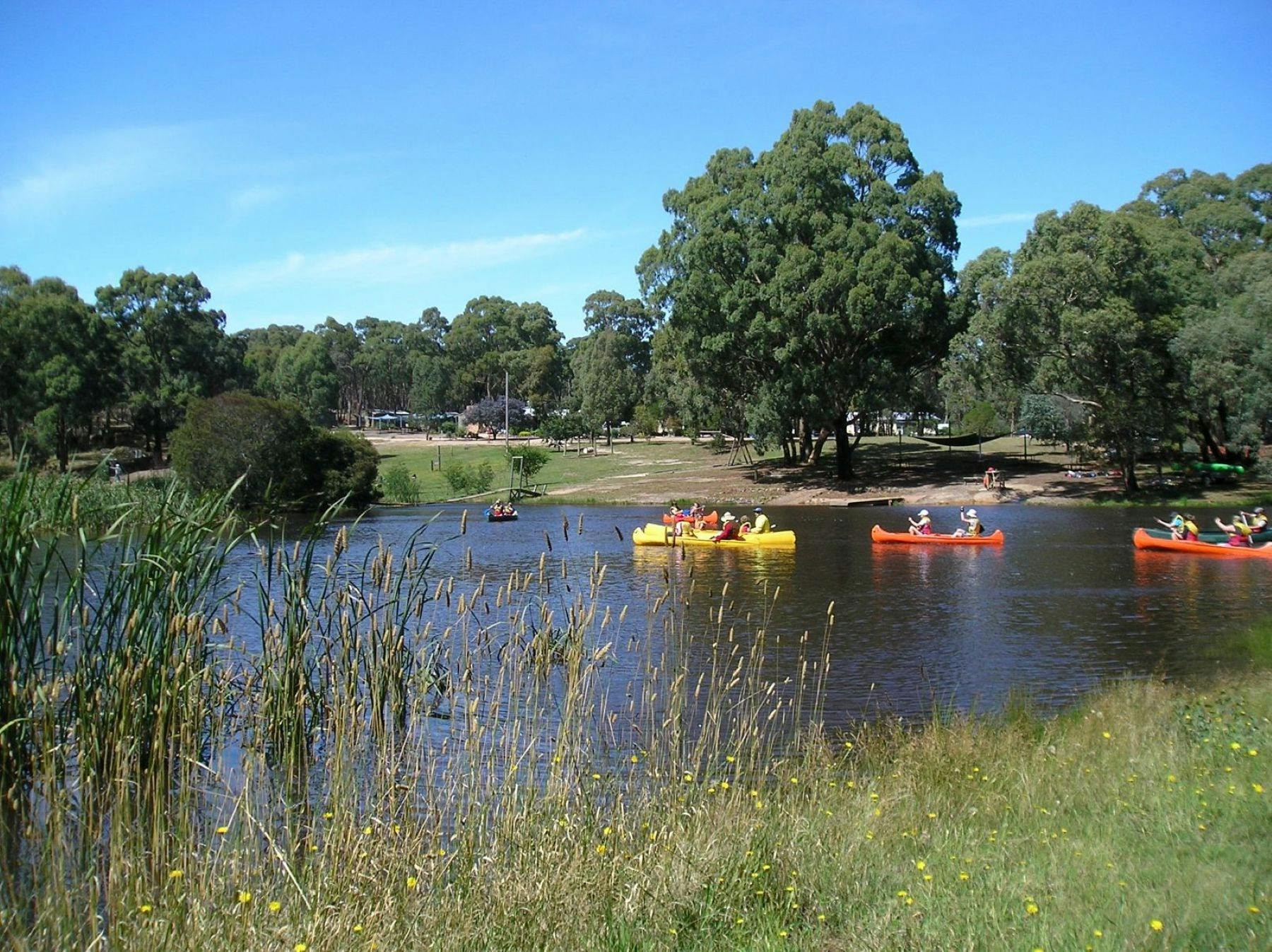 Canoeing on the Log Cabin Camp dam