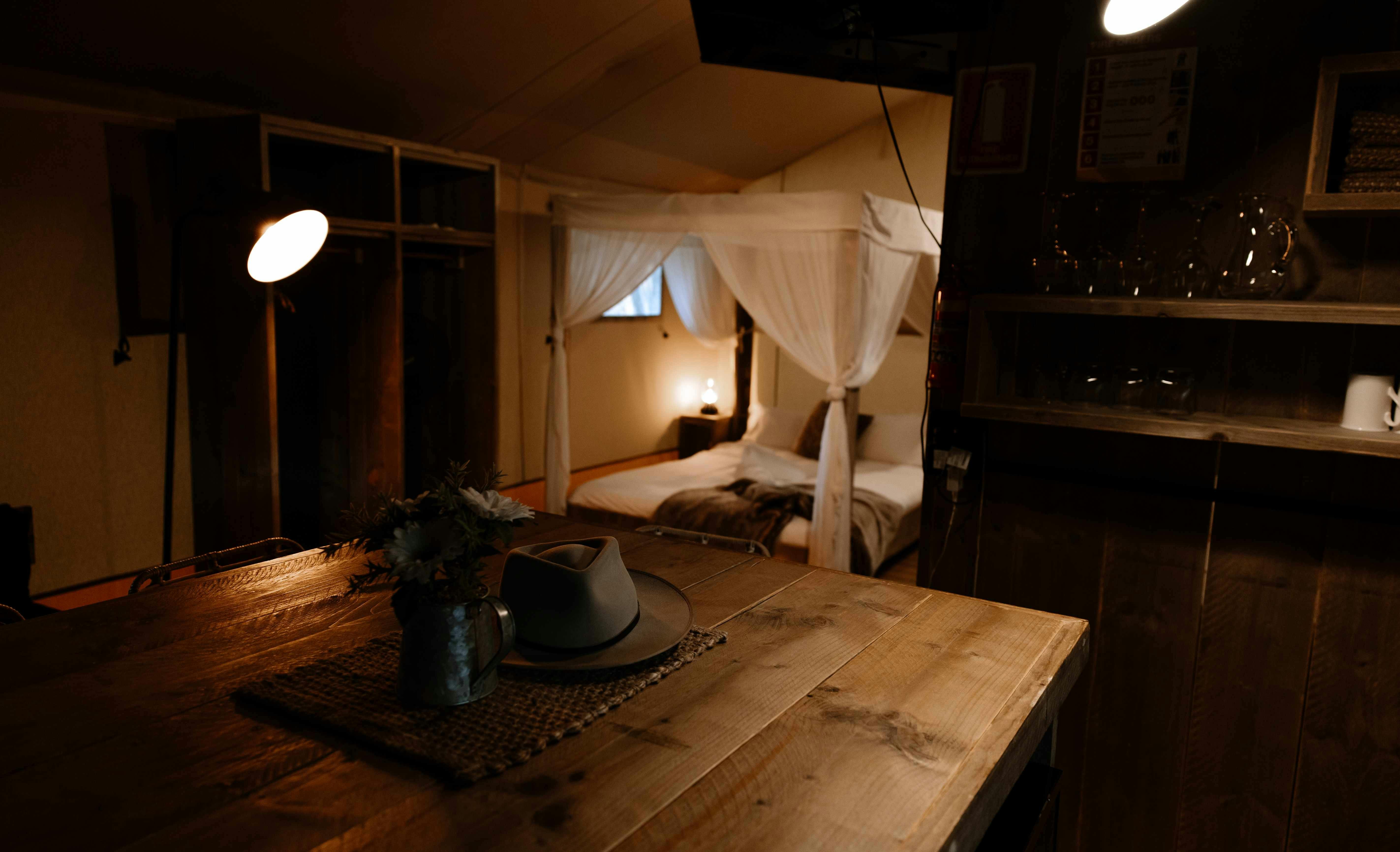 Koondrook Glamping Retreat inside tent