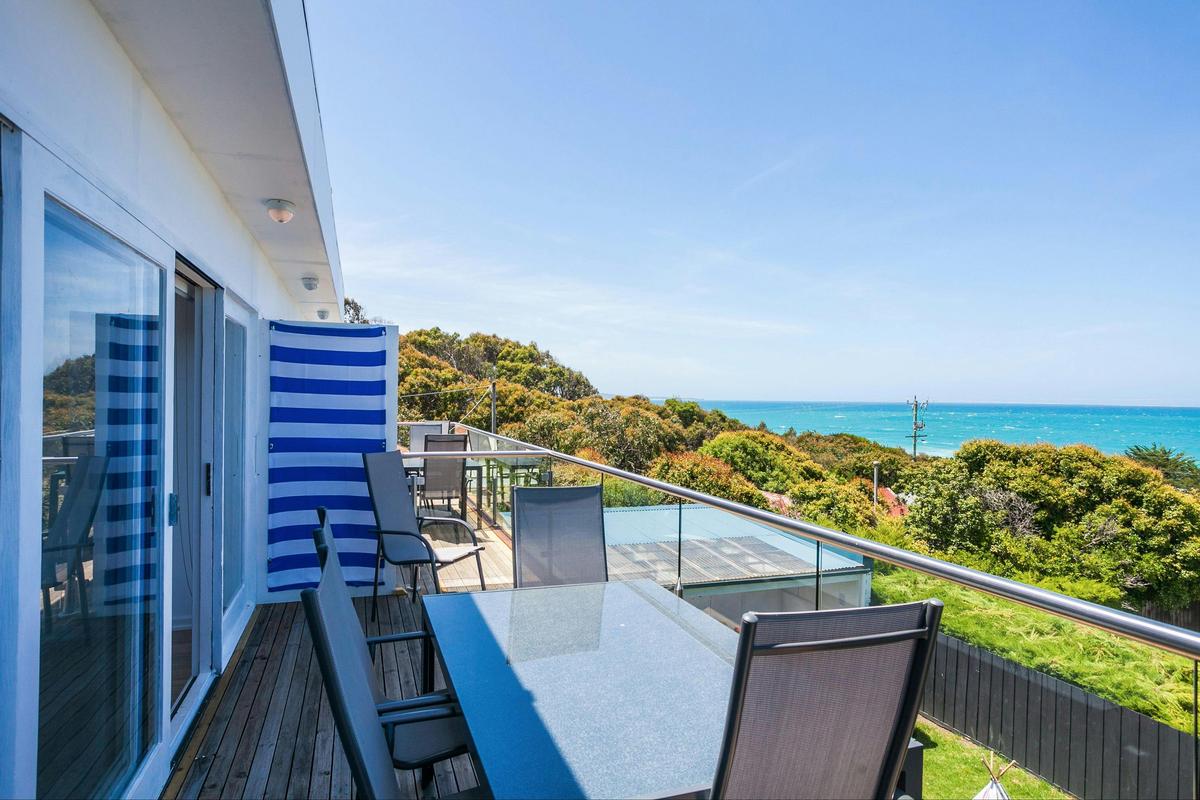 Balcony dining with ocean views