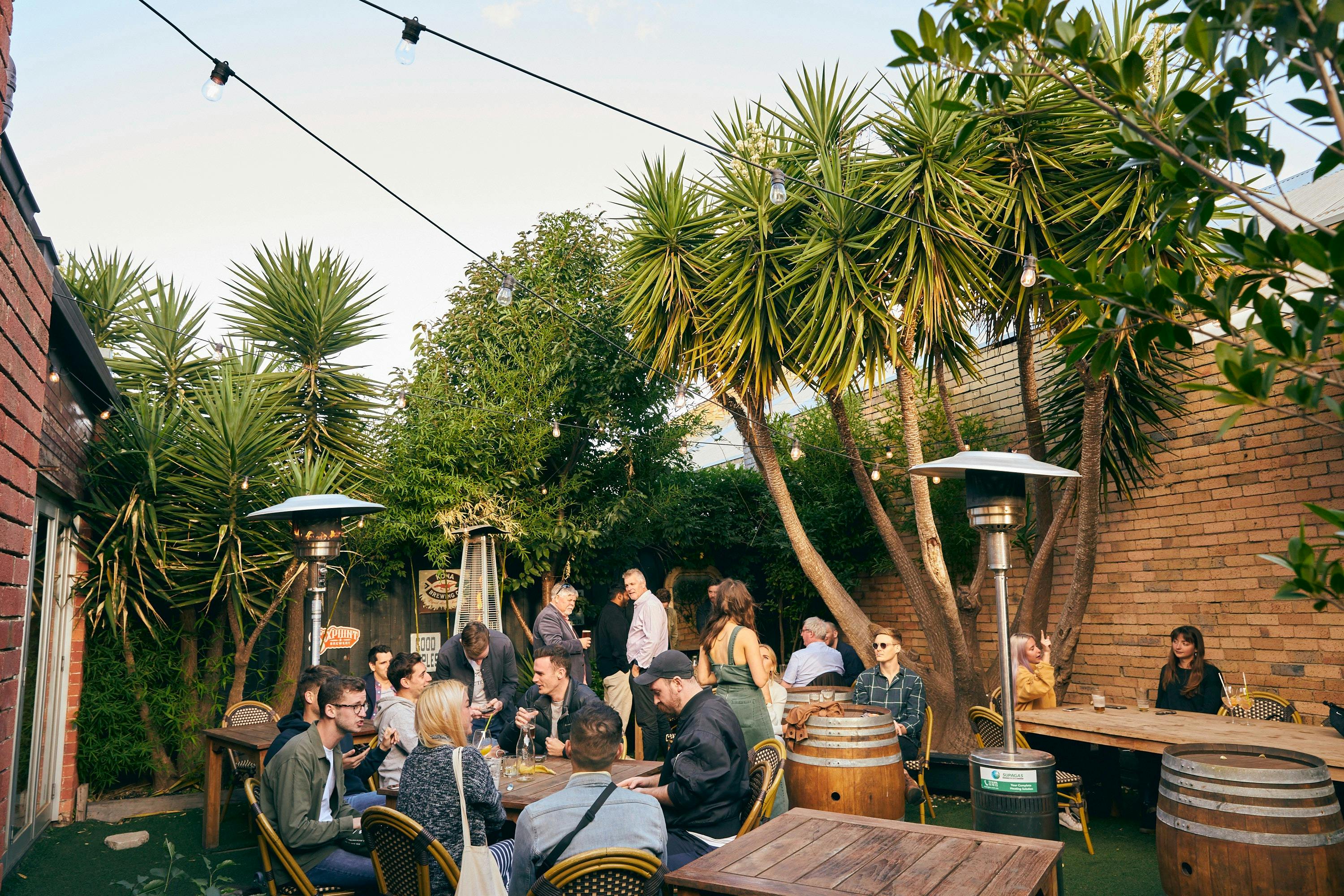 Beer garden at the Le Bon Ton